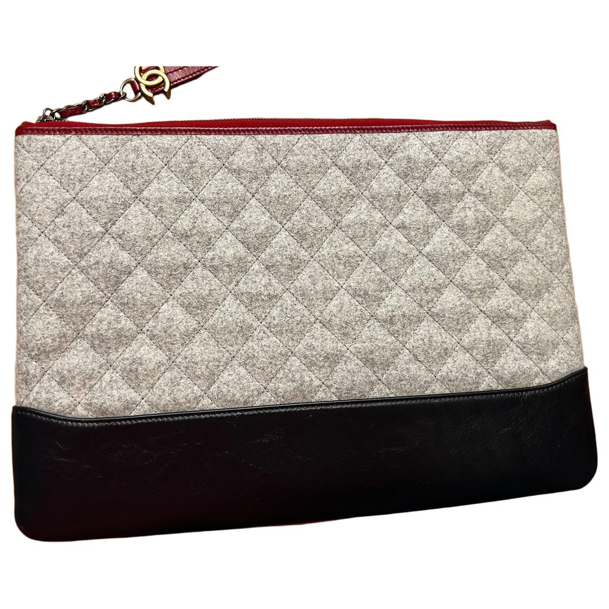 Leather clutch bag