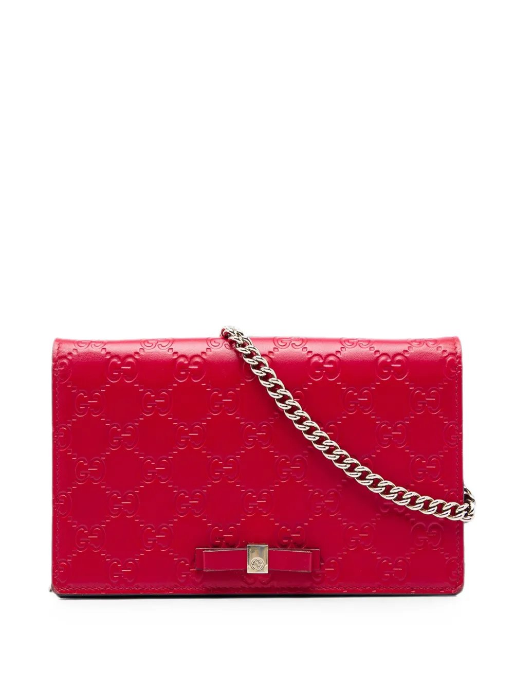 2000-2015 Mini Guccissima Bow Signature Wallet On Chain crossbody bag