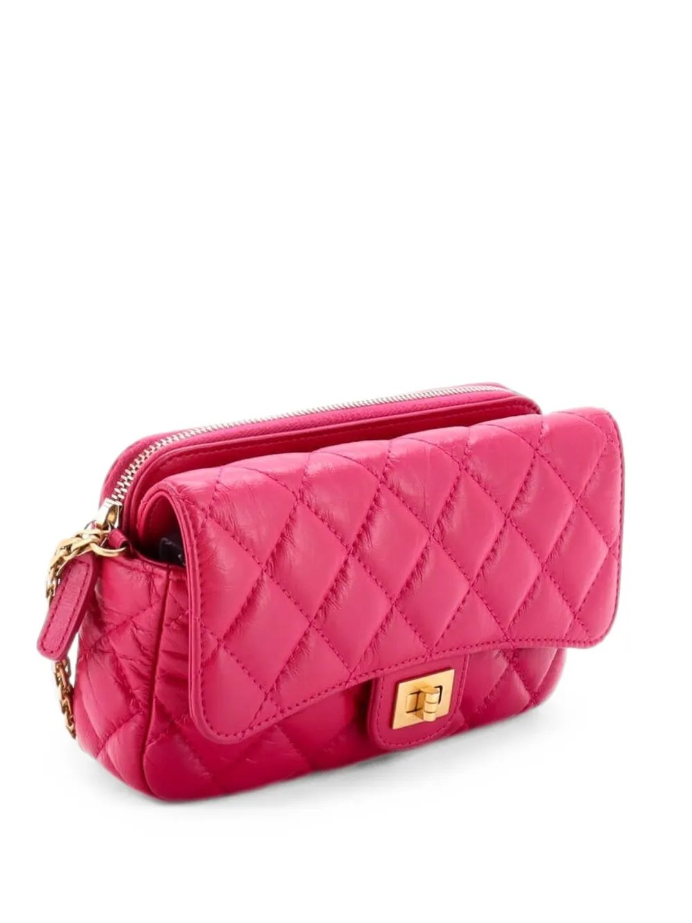 Reissue 2.55 Flap Phone Holder with Chain Quilted Aged Calfskin shoulder bag