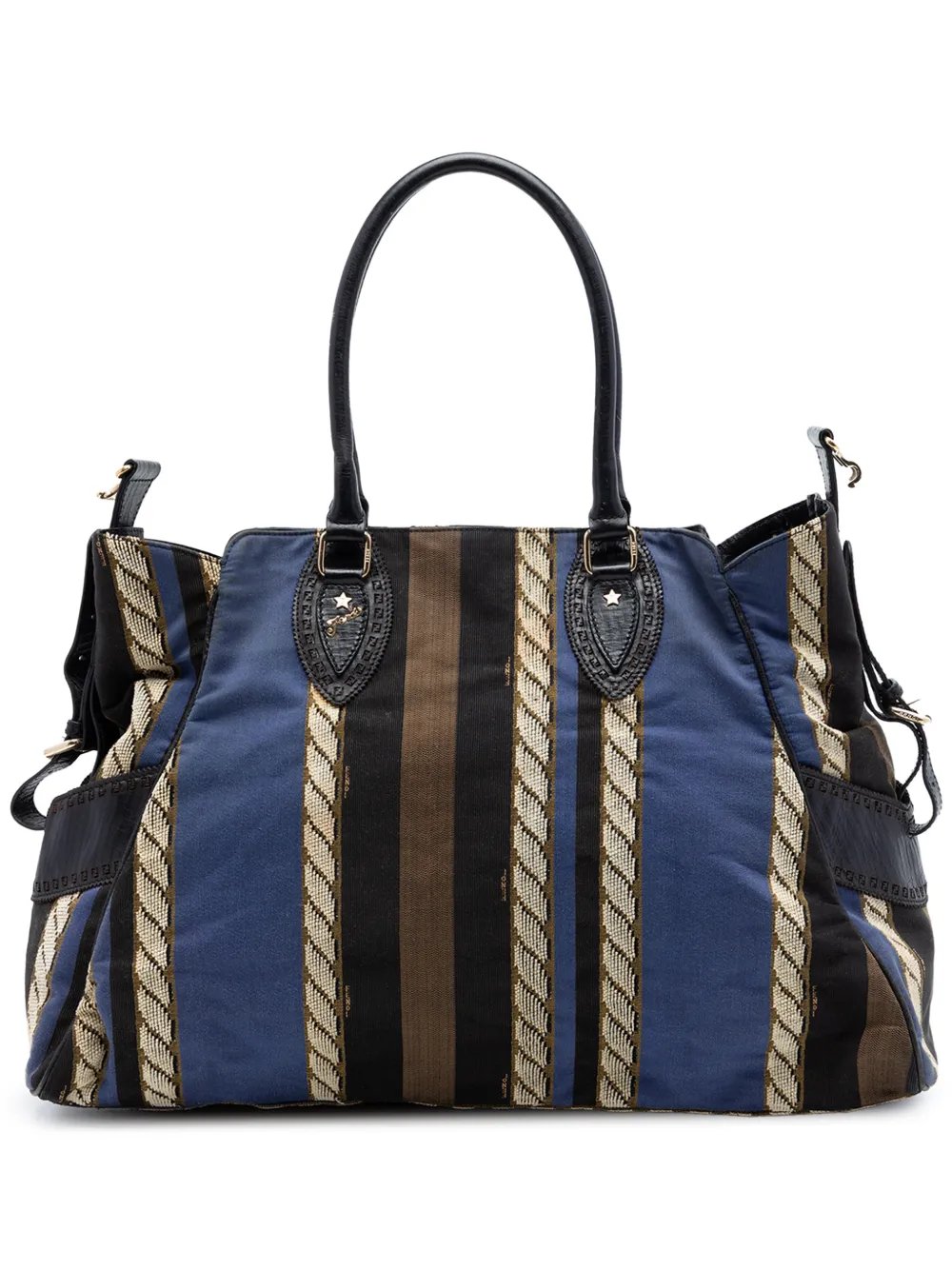 2000-2010 Large Pequin Canvas Etniko Du Jour handbag