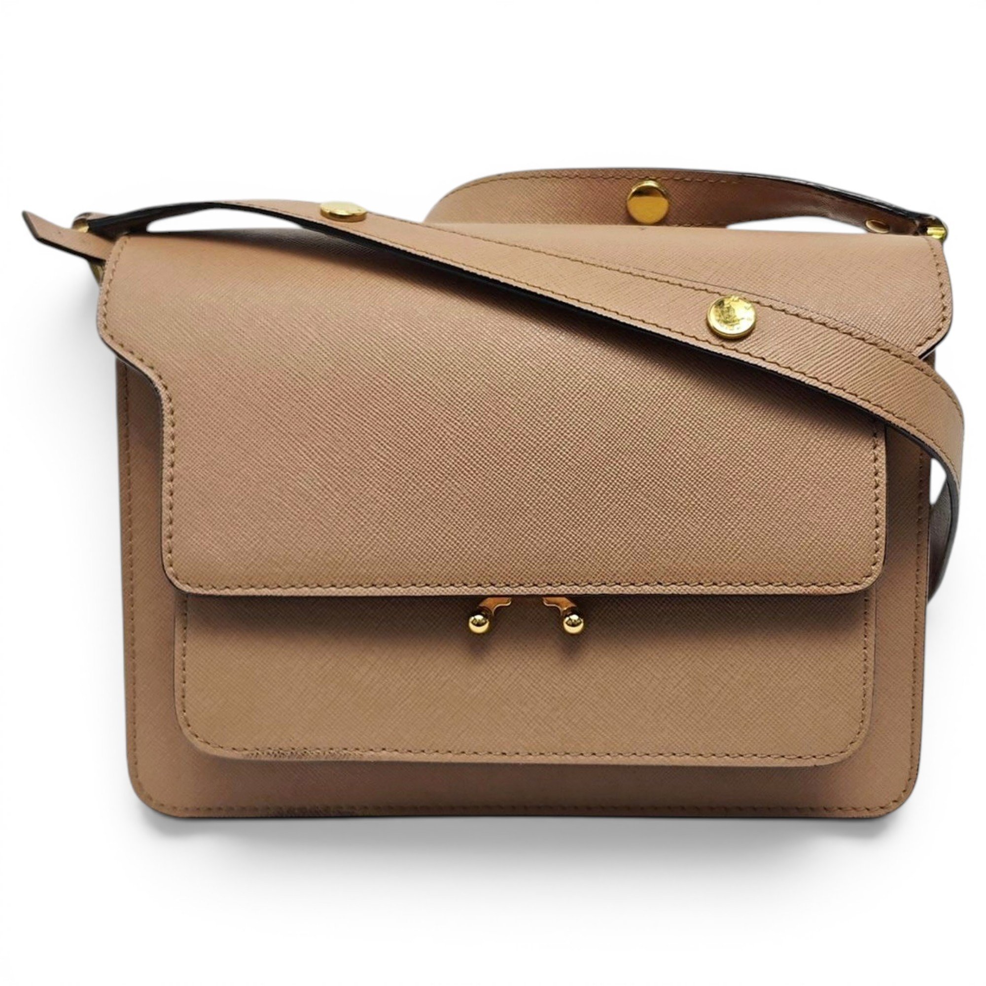 Trunk leather handbag