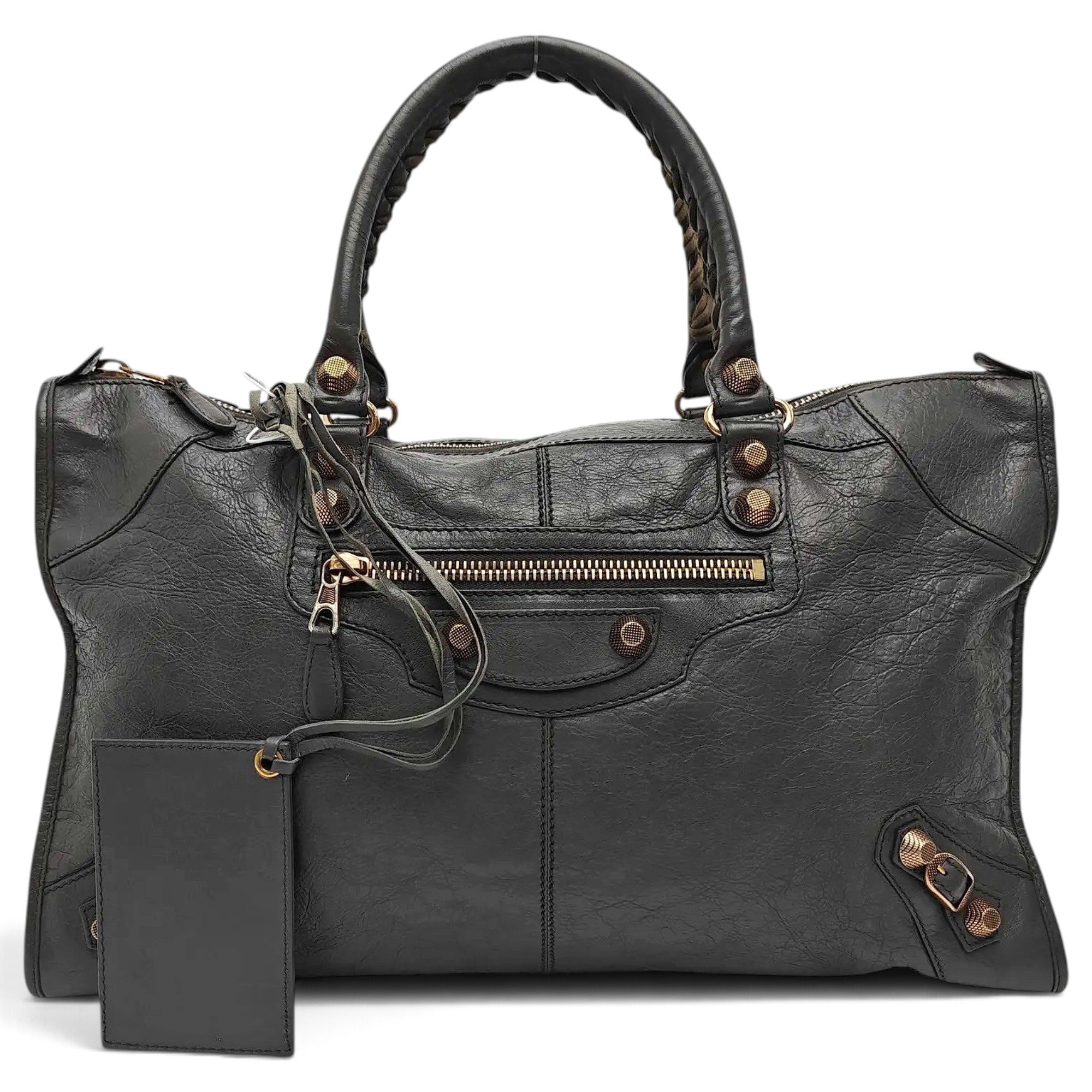 City leather handbag