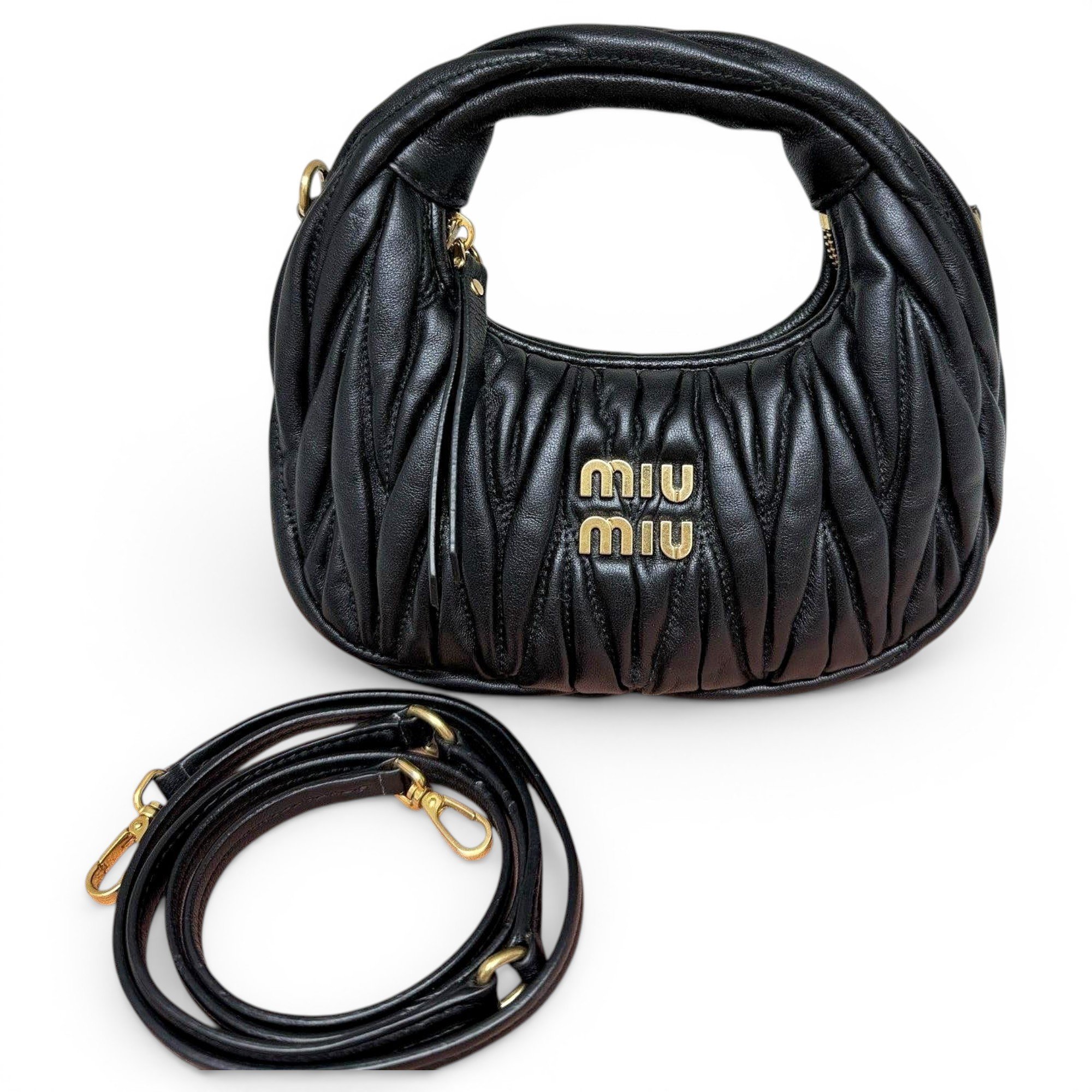Miu Wander leather handbag