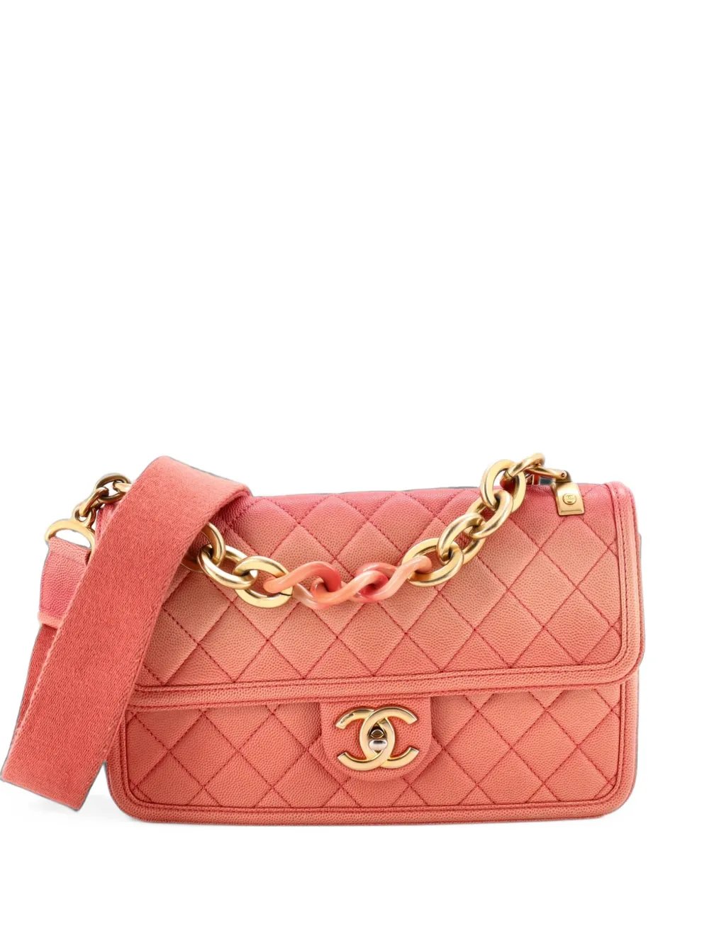 Sunset On The Sea Flap Bag Quilted Caviar Medium shoulder bag