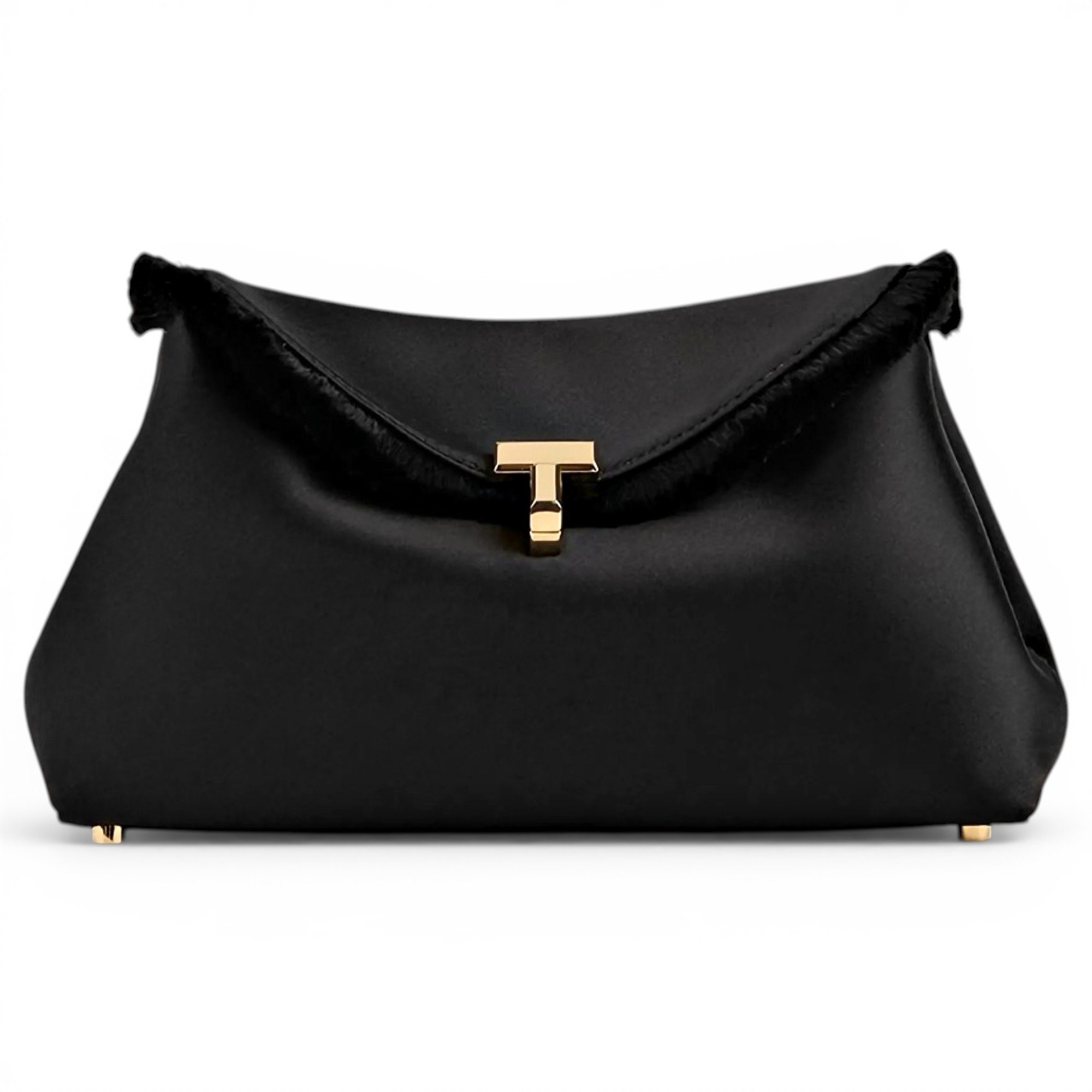 Toteme T-Lock silk clutch bag