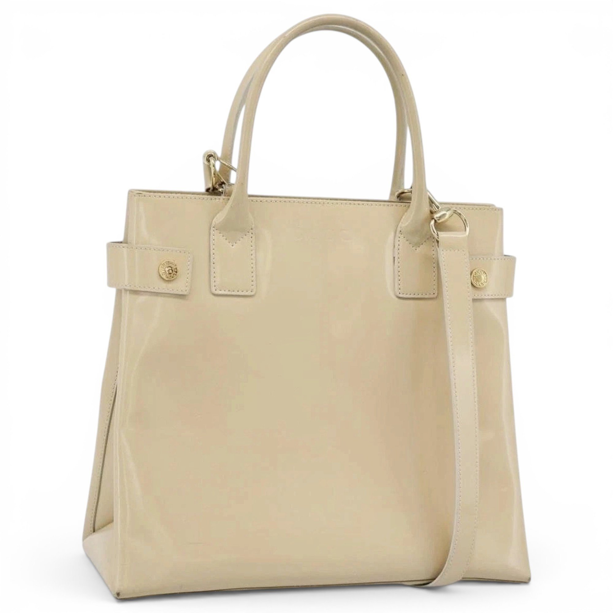 Patent leather tote