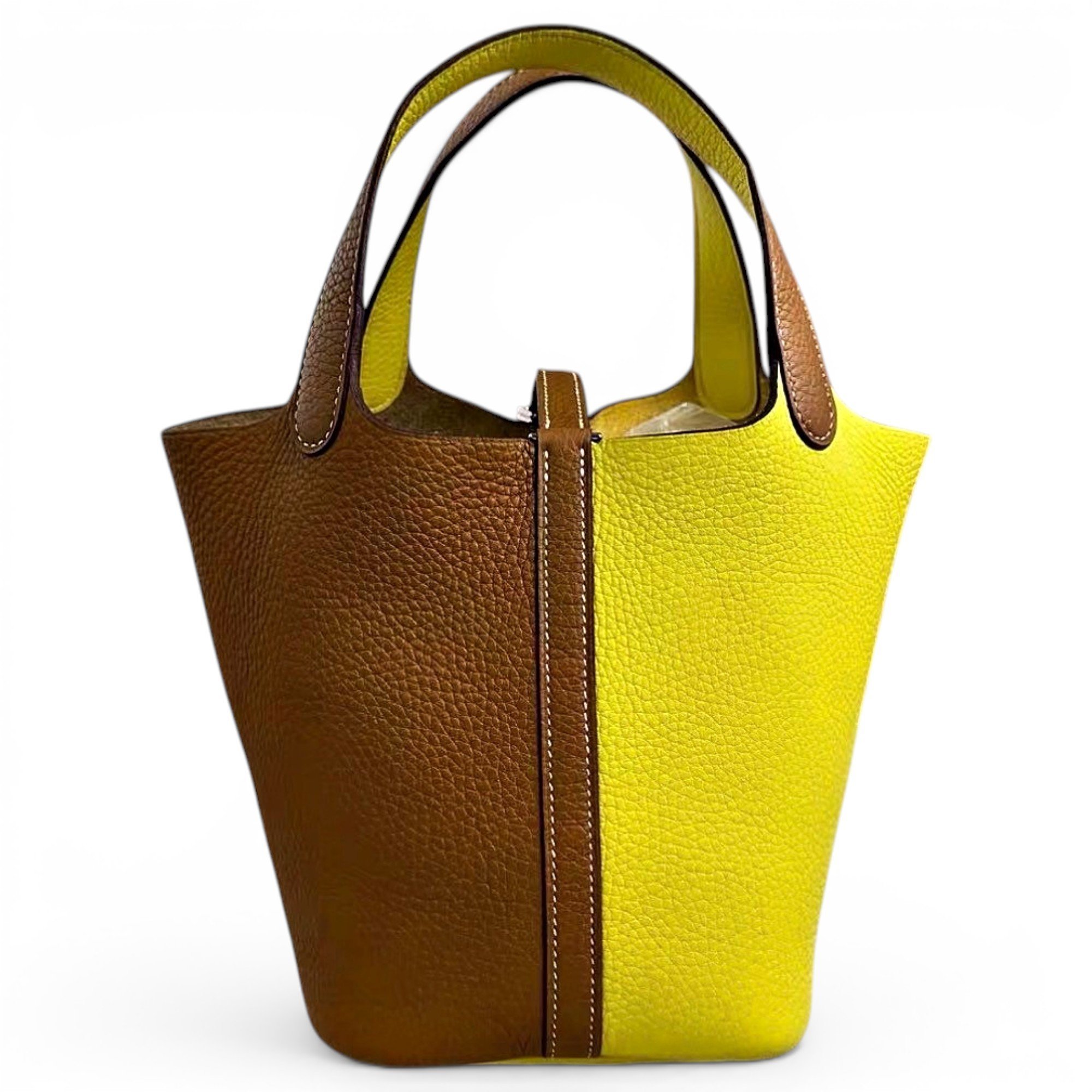 Picotin leather tote