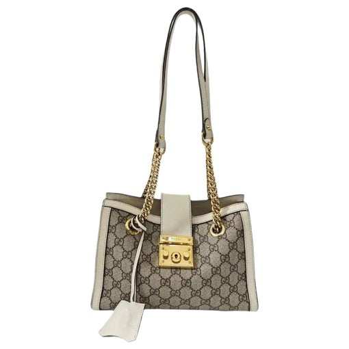 Padlock leather handbag