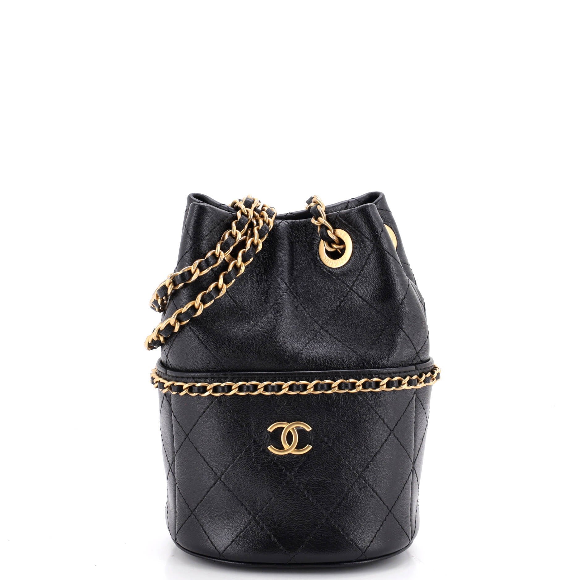 Nauticoco Bucket Bag Quilted Shiny Lambskin Mini