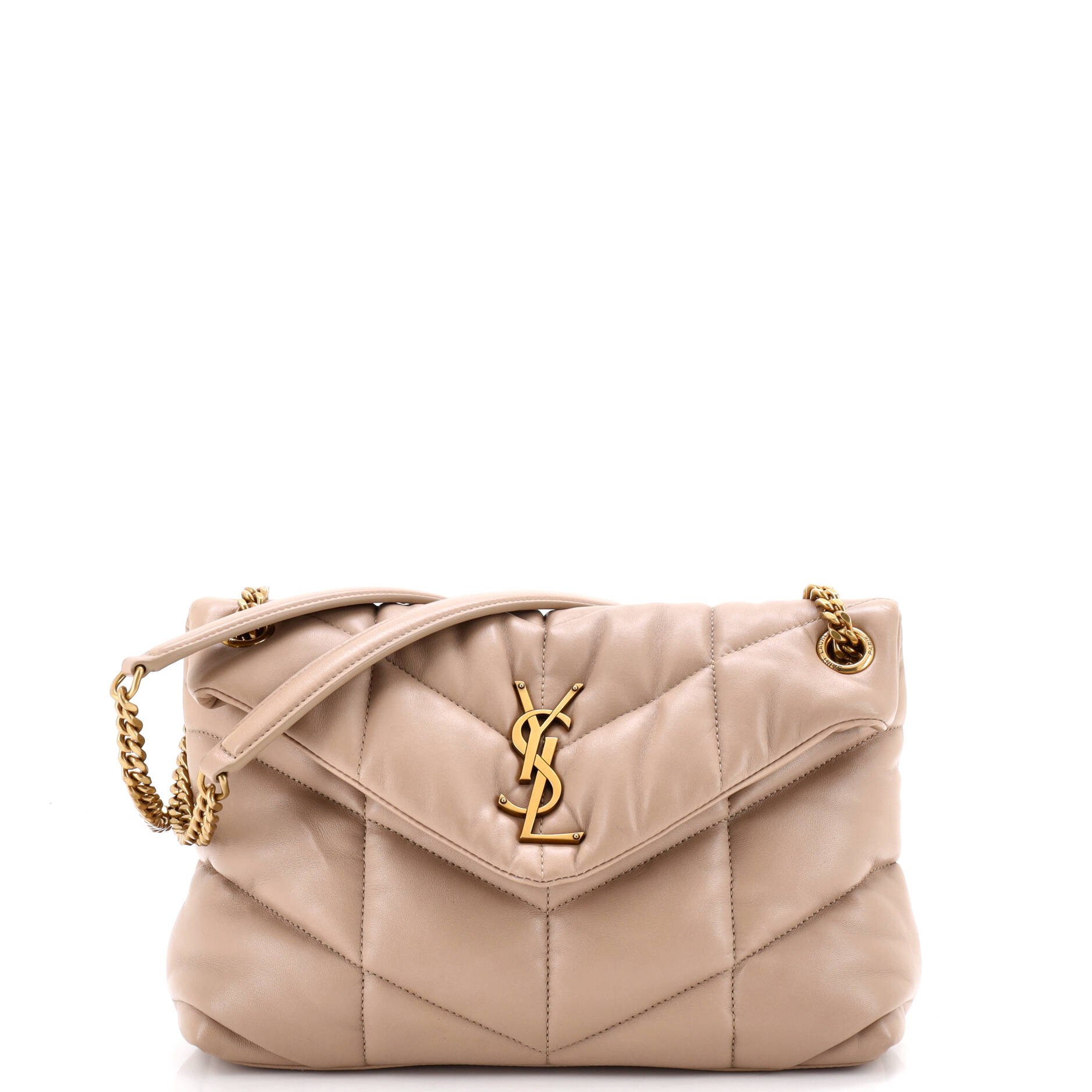 Loulou Puffer Shoulder Bag Quilted Leather Small
