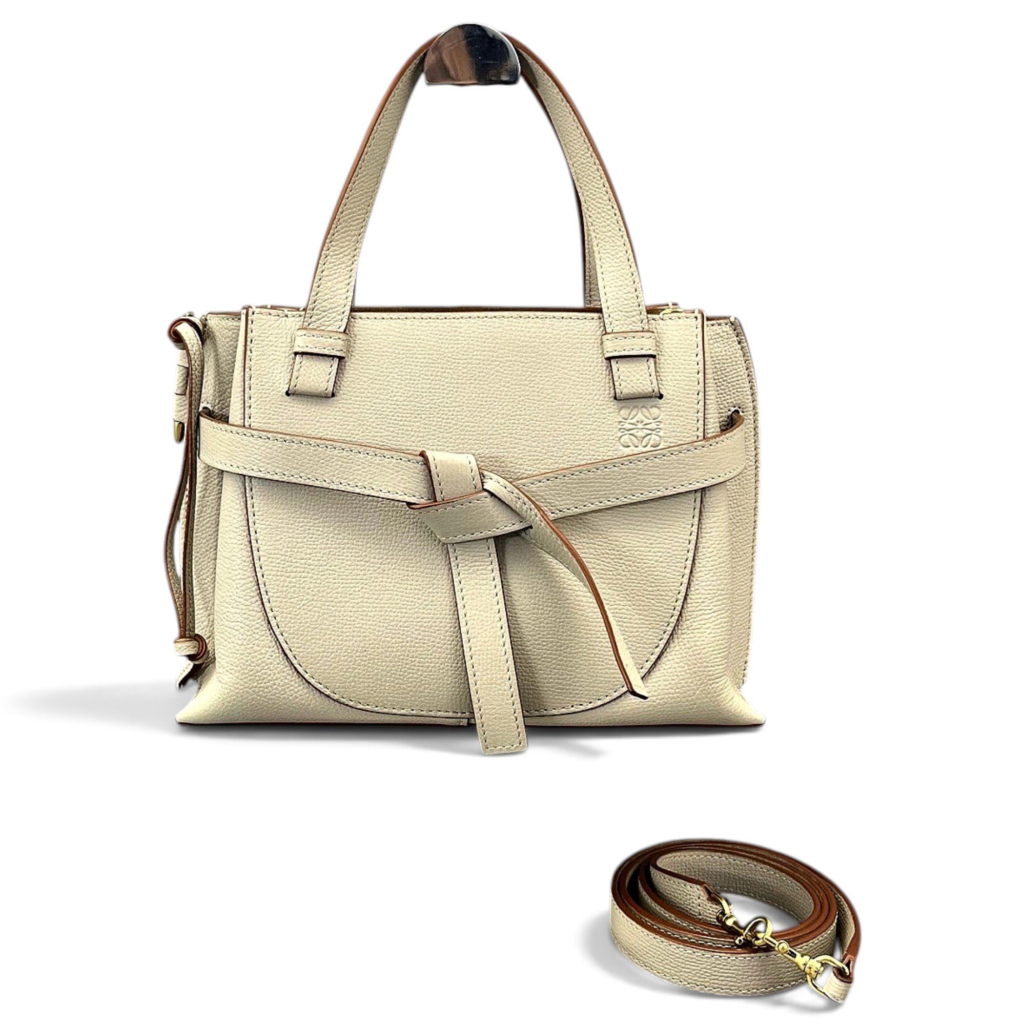 Gate Top Handle leather handbag