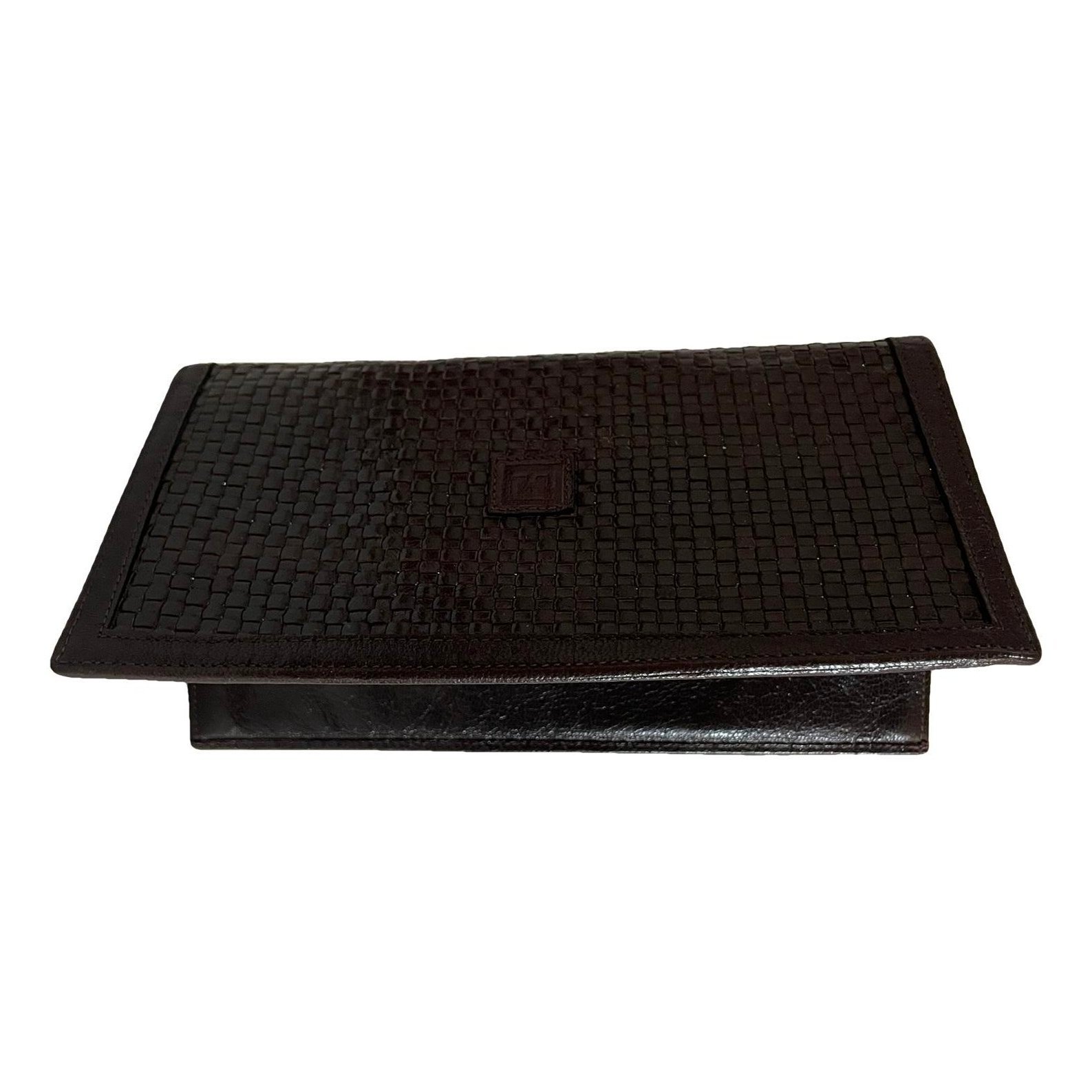 Leather clutch bag