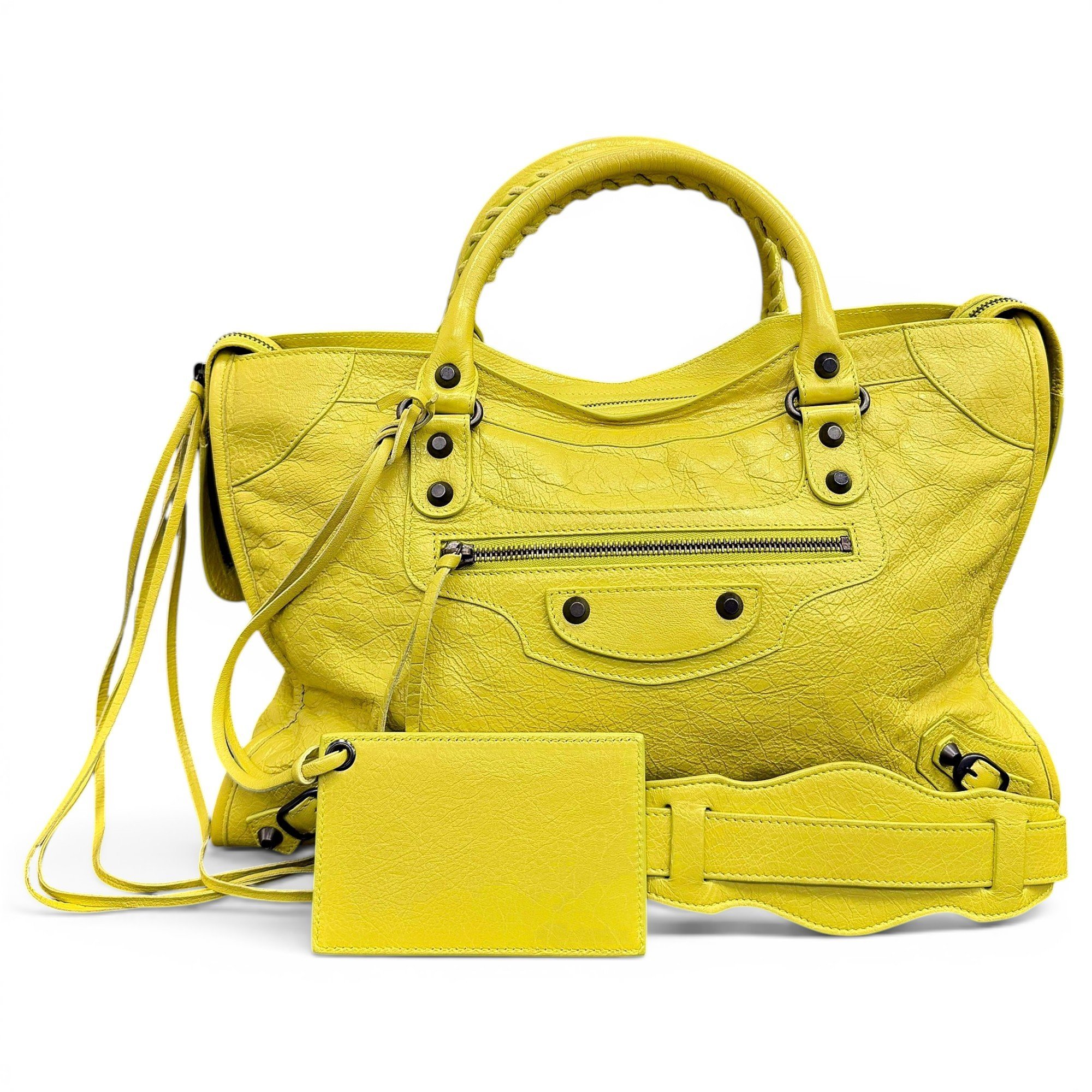 Classic Metalic leather handbag