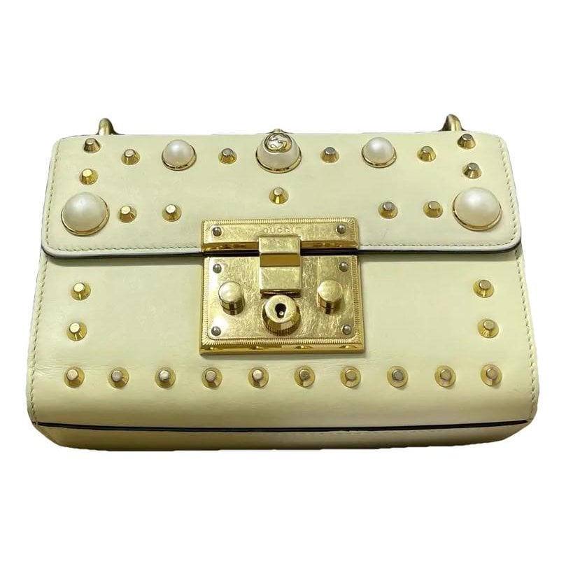 Padlock leather crossbody bag