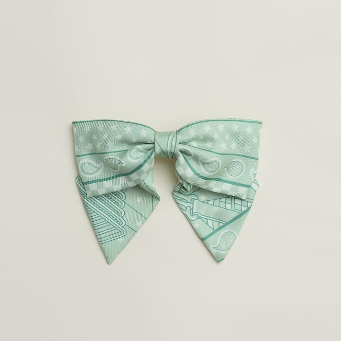 Vert d'Eau "Sangles En Zigzag Bandana" Grenelle PM Hair Clip