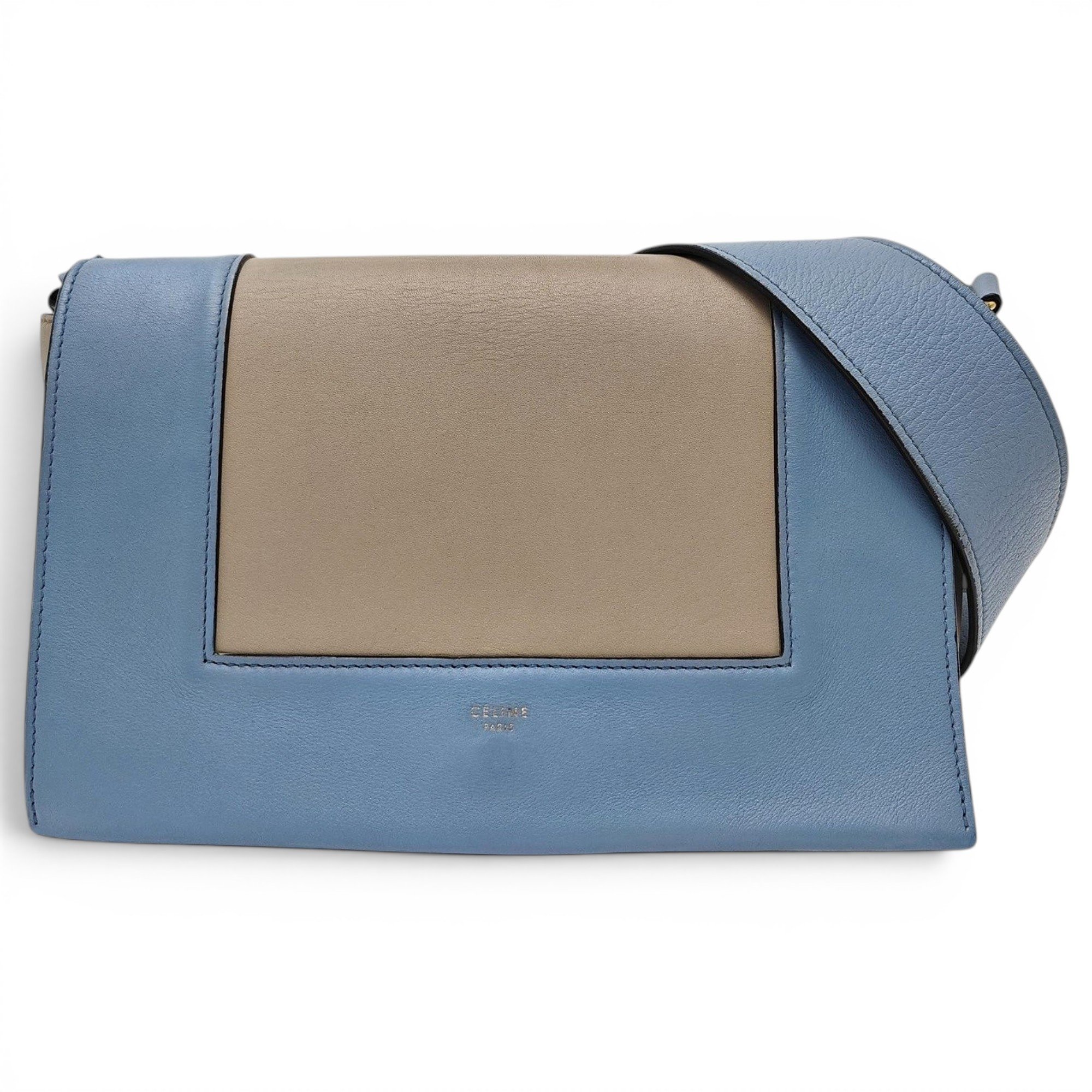 Frame leather handbag