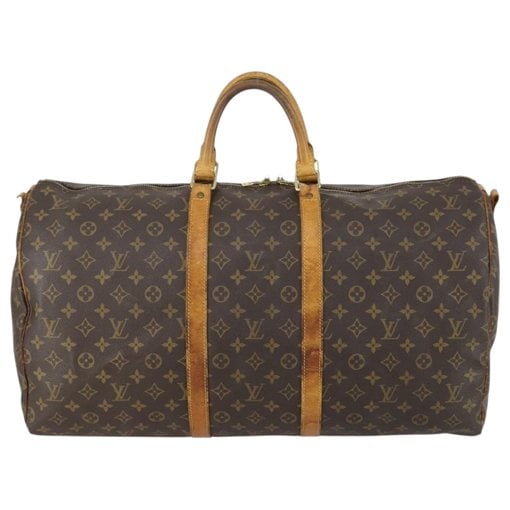 Keepall leather travel bag