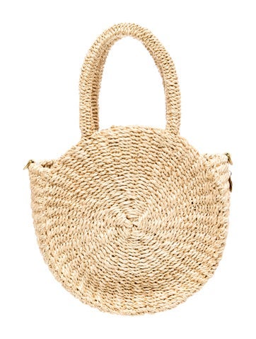 Raffia Top Handle Bag