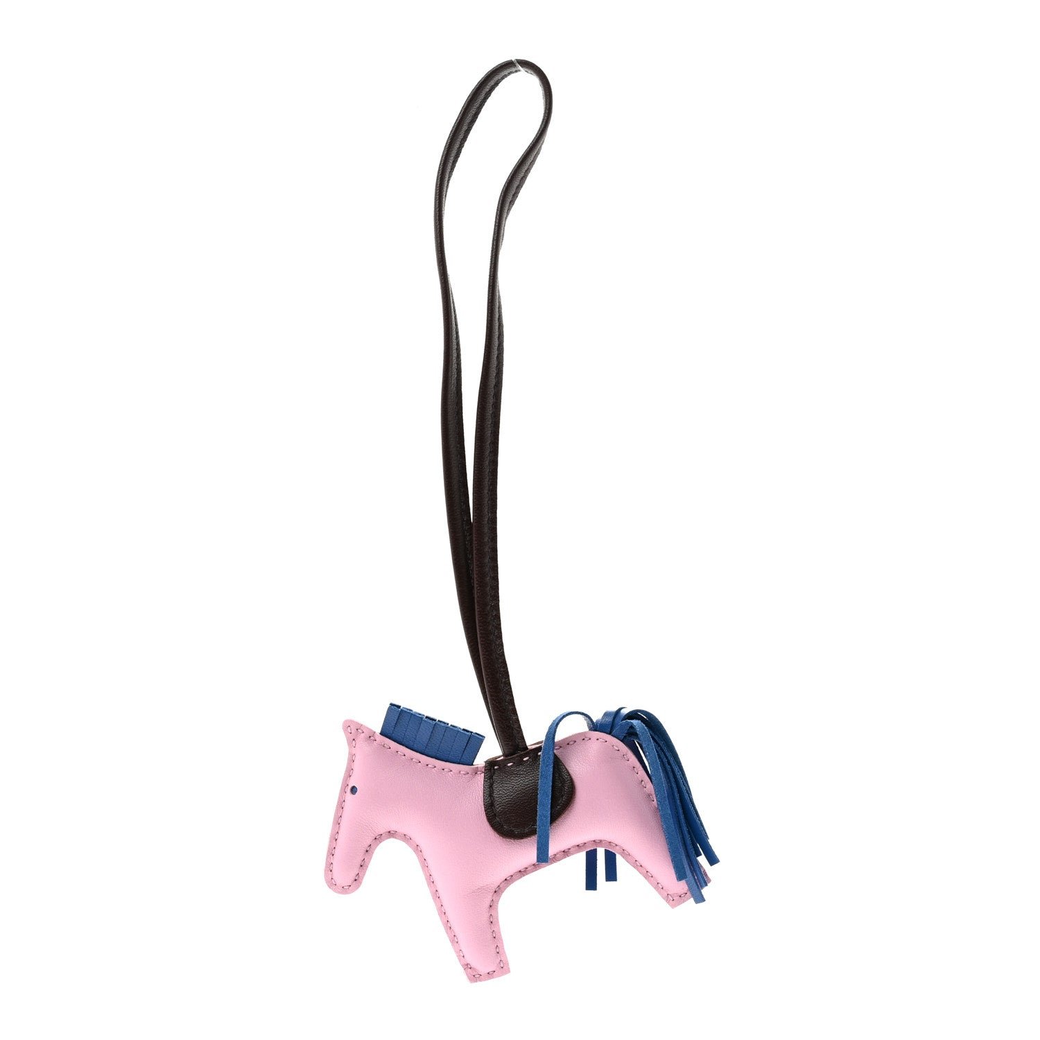 Hermes Milo Lambskin Grigri Rodeo Horse Bag Charm PM Mauve Sylvestre Bleu France Rouge Sellier