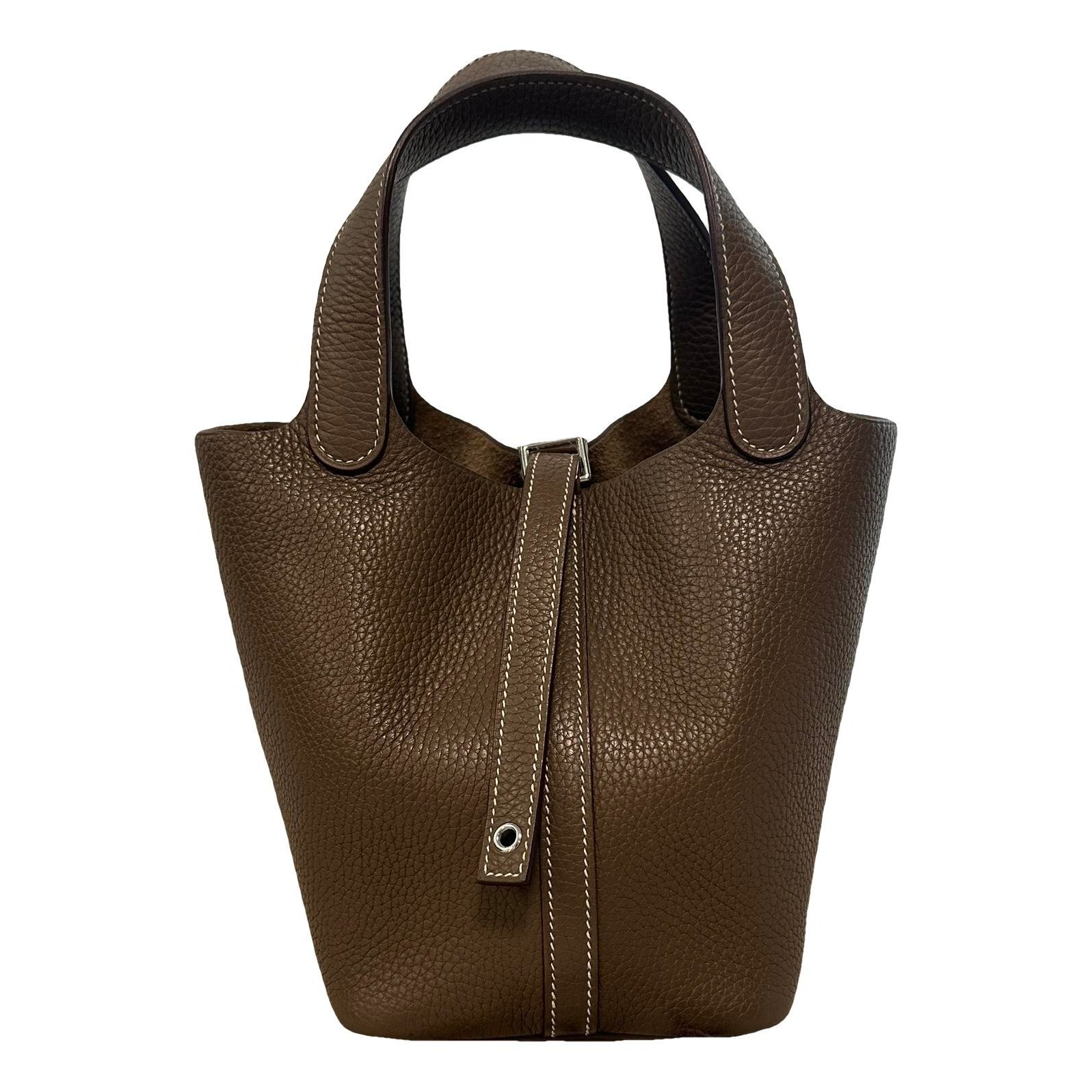 Picotin leather tote