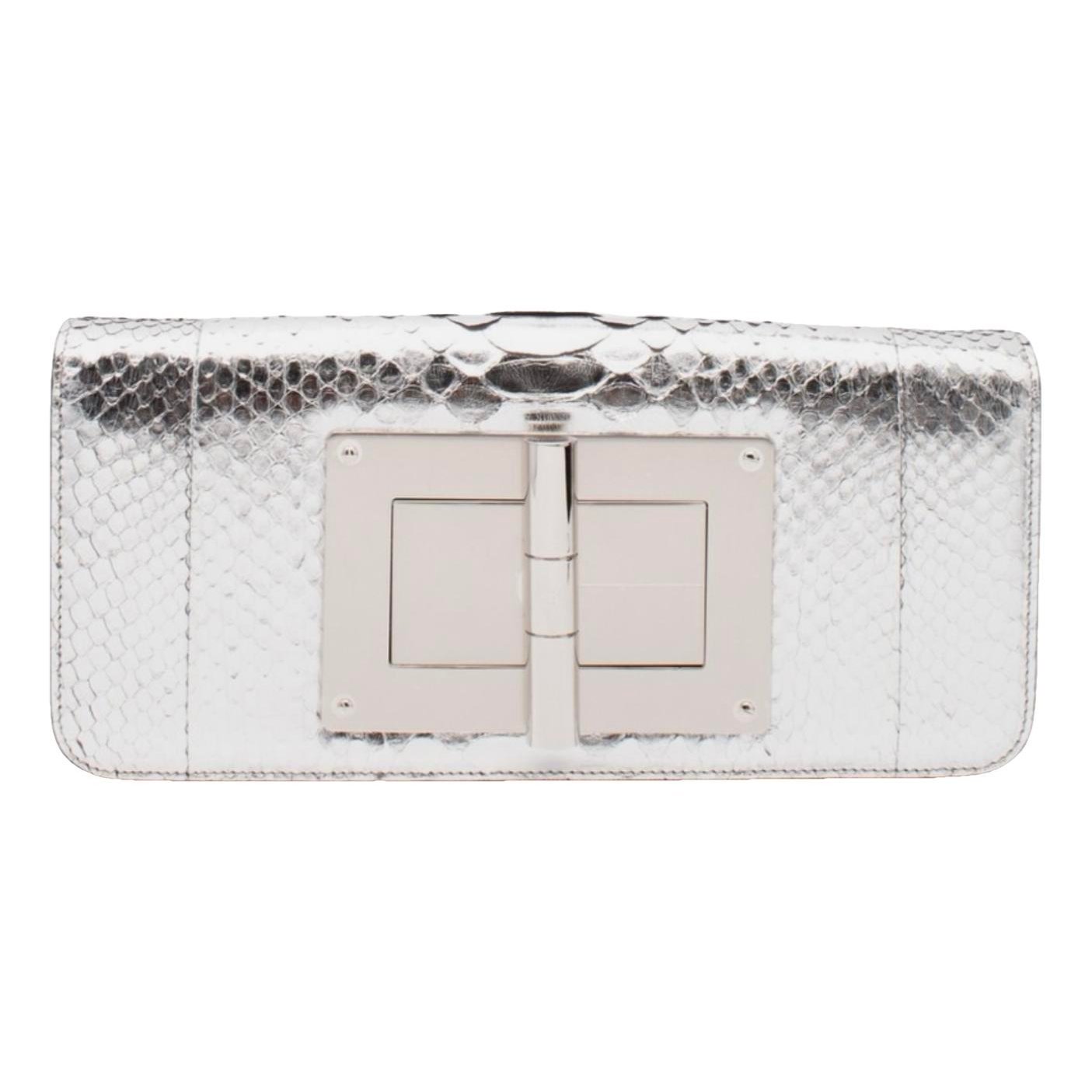 Leather clutch bag