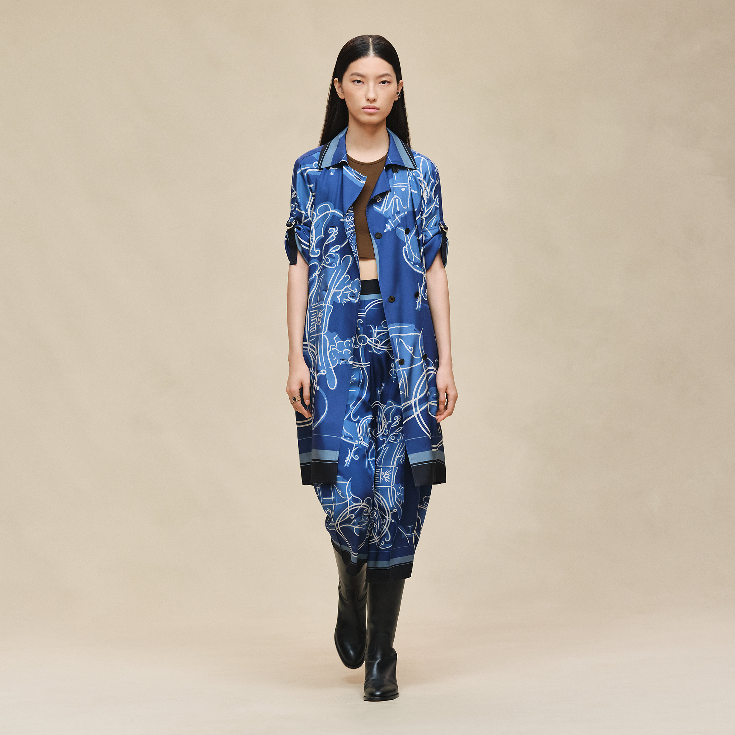 "Ex-Libris a Main Levee" dress