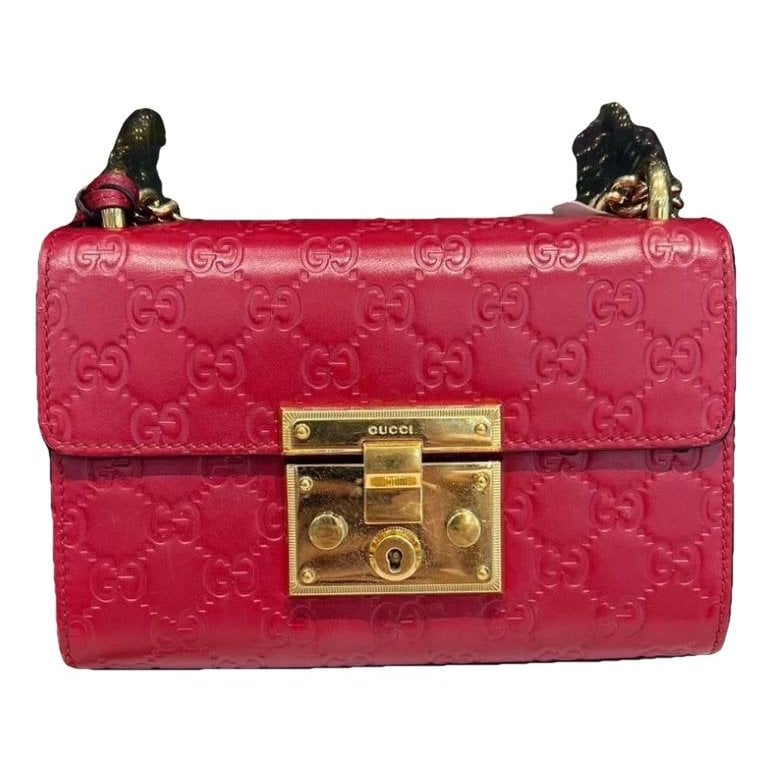 Padlock leather crossbody bag