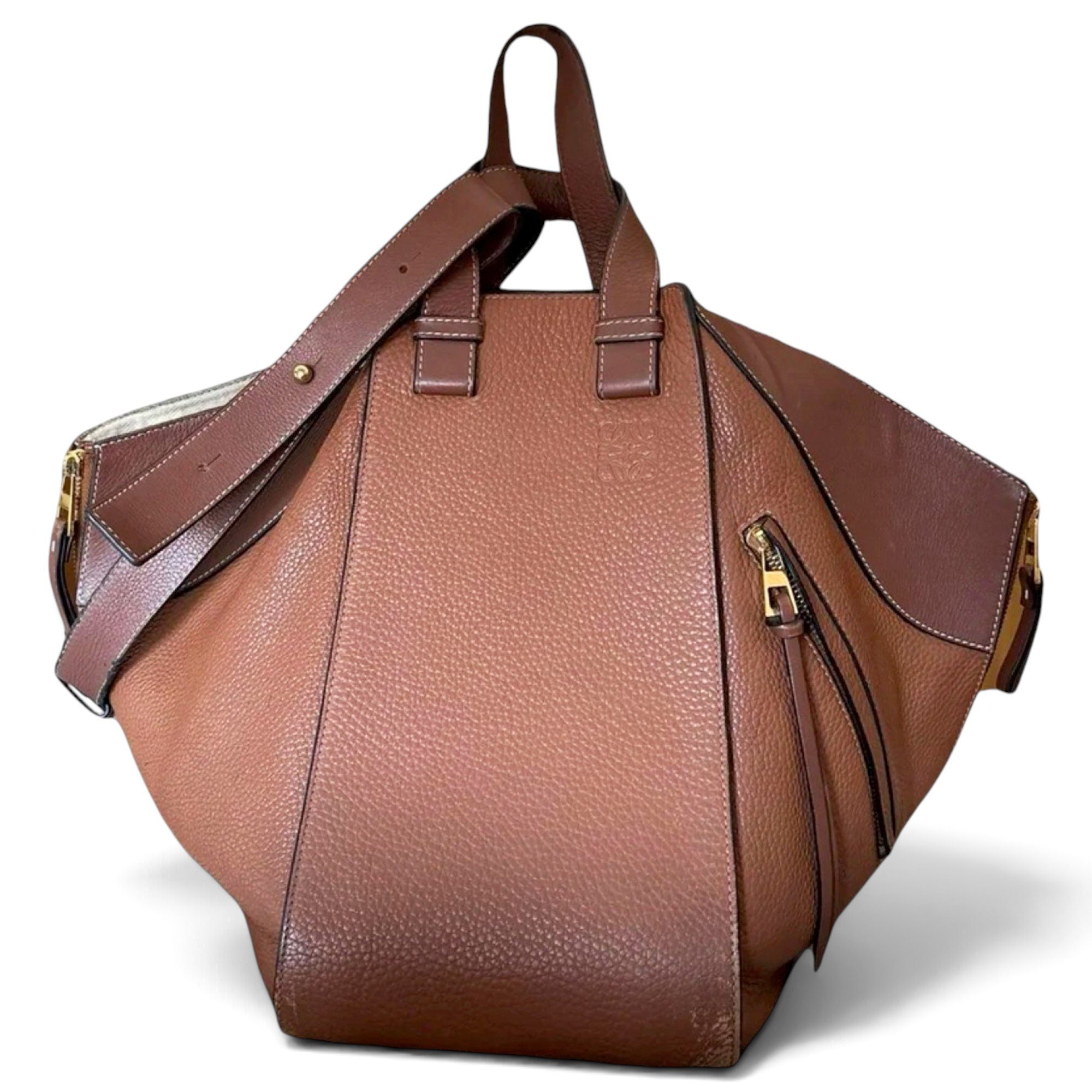 Hammock leather handbag