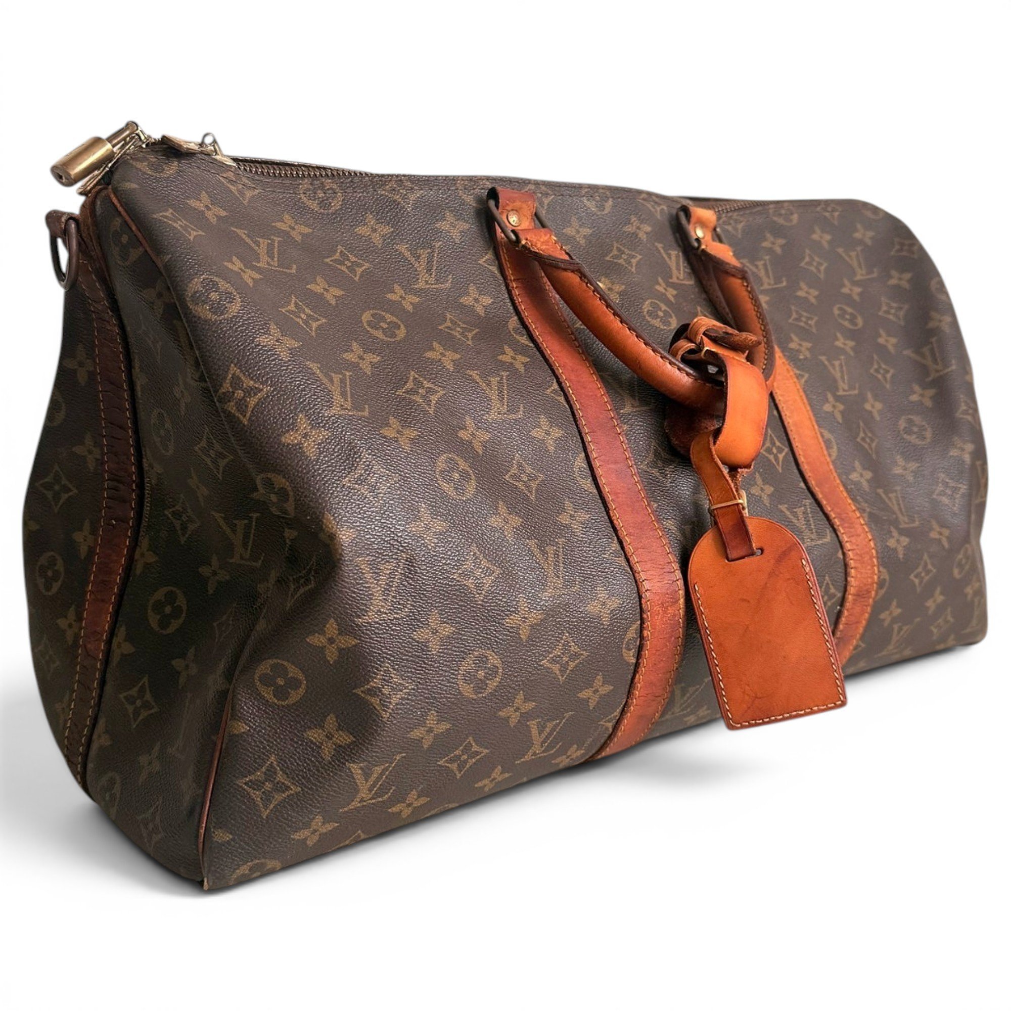 Keepall leather travel bag