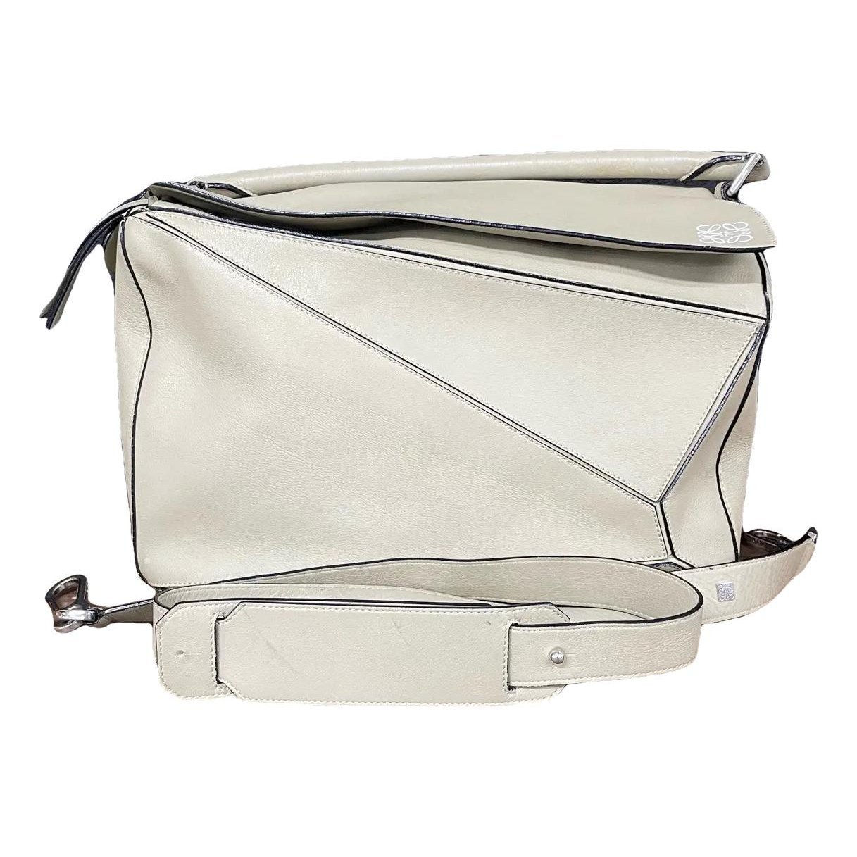 Puzzle leather handbag