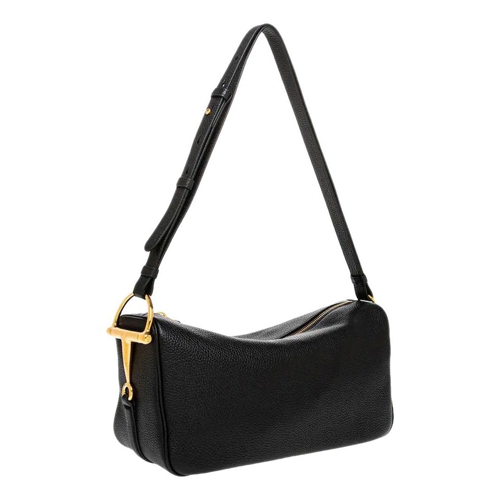 Half Horsebit leather handbag