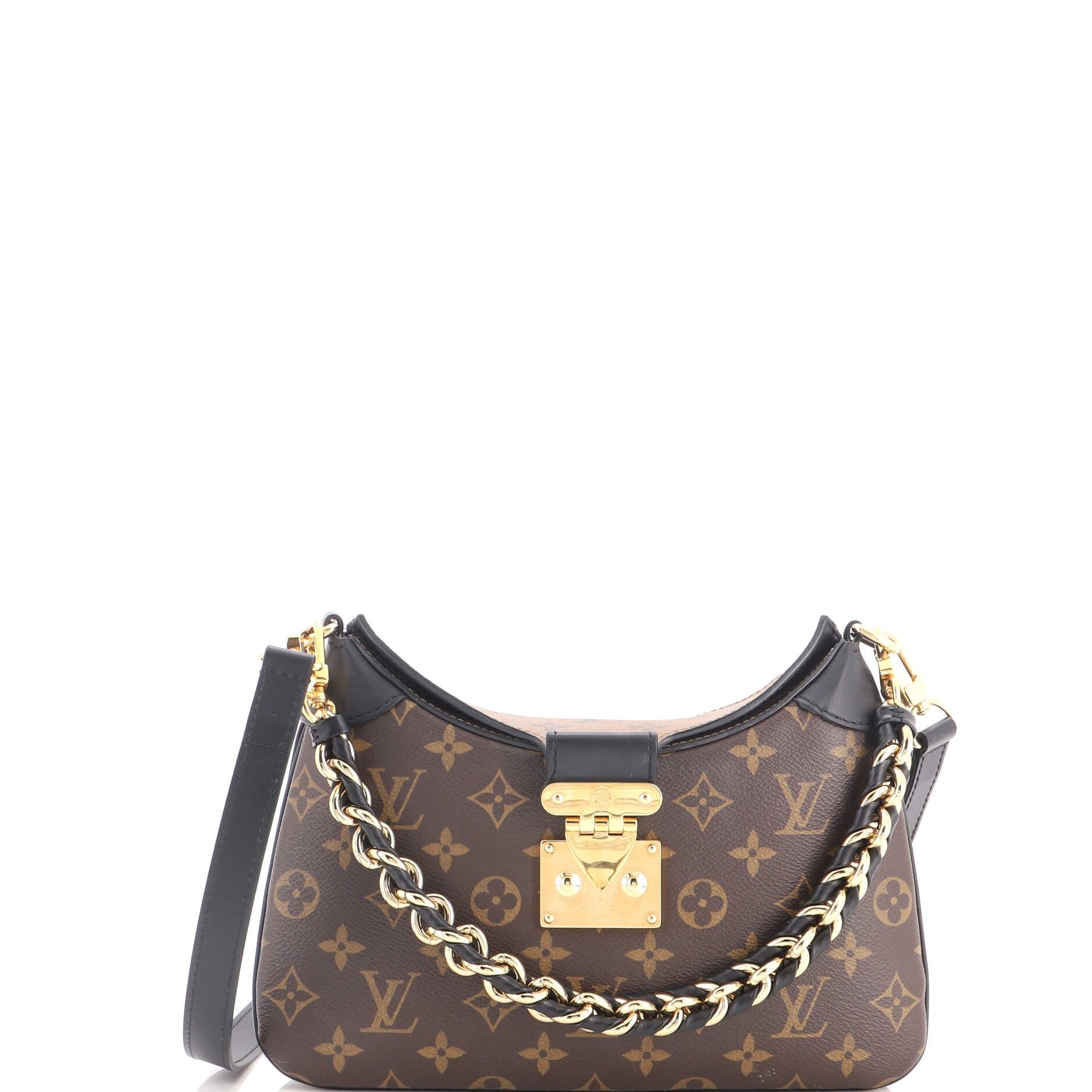 LV Twinny Handbag Monogram Canvas and Reverse Monogram Canvas with Leather