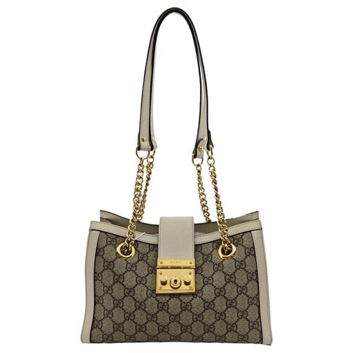 Padlock leather handbag