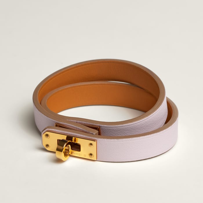 Mauve Pâle Mini Kelly Double Tour Bracelet