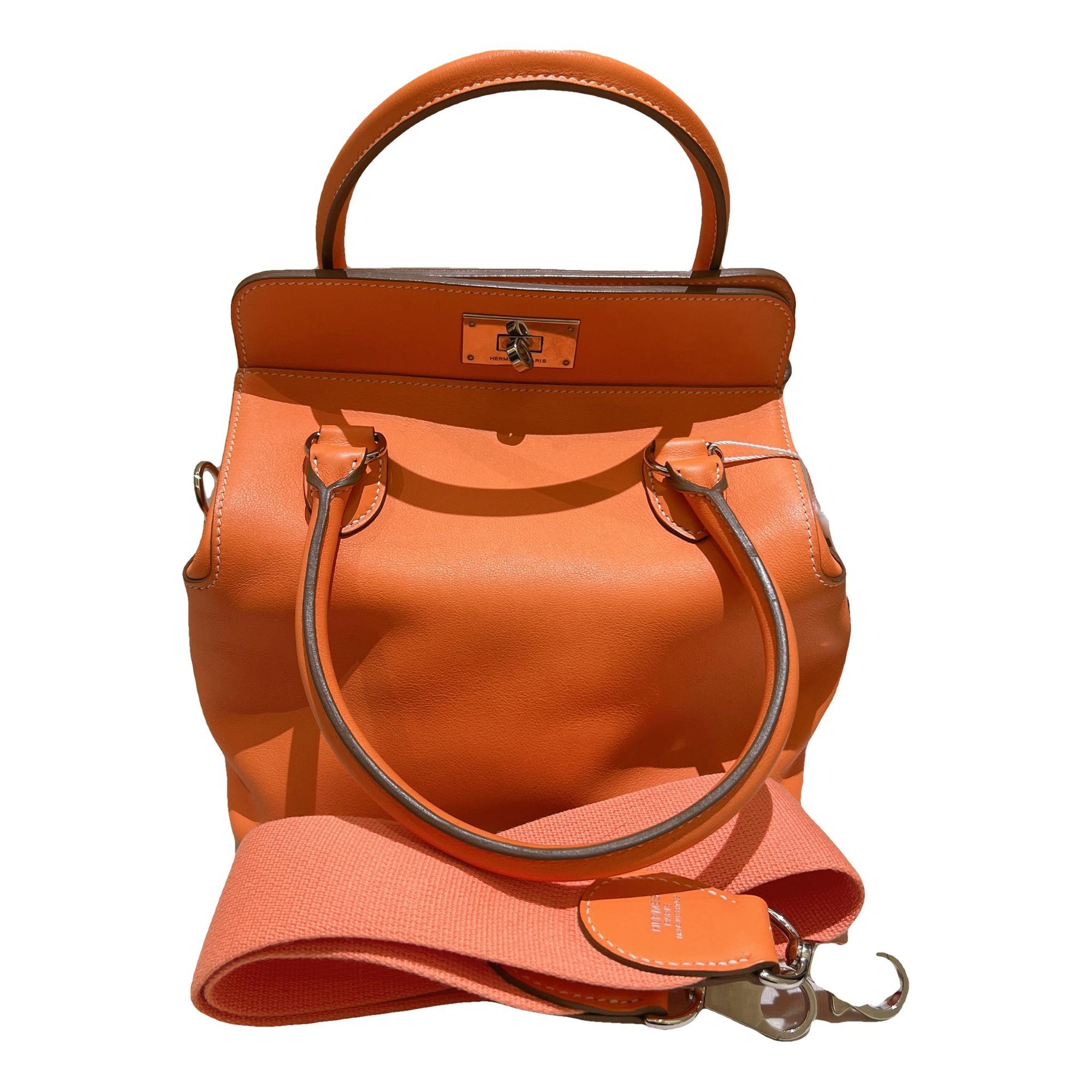 Toolbox leather handbag