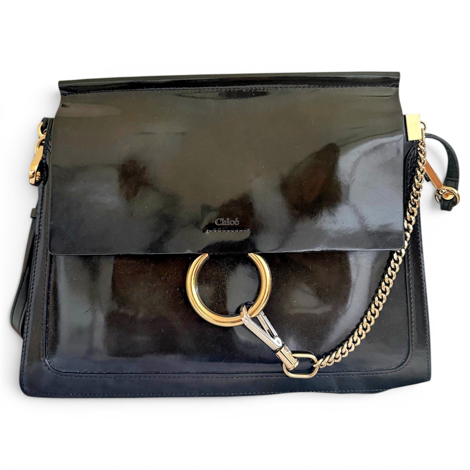 Faye patent leather handbag
