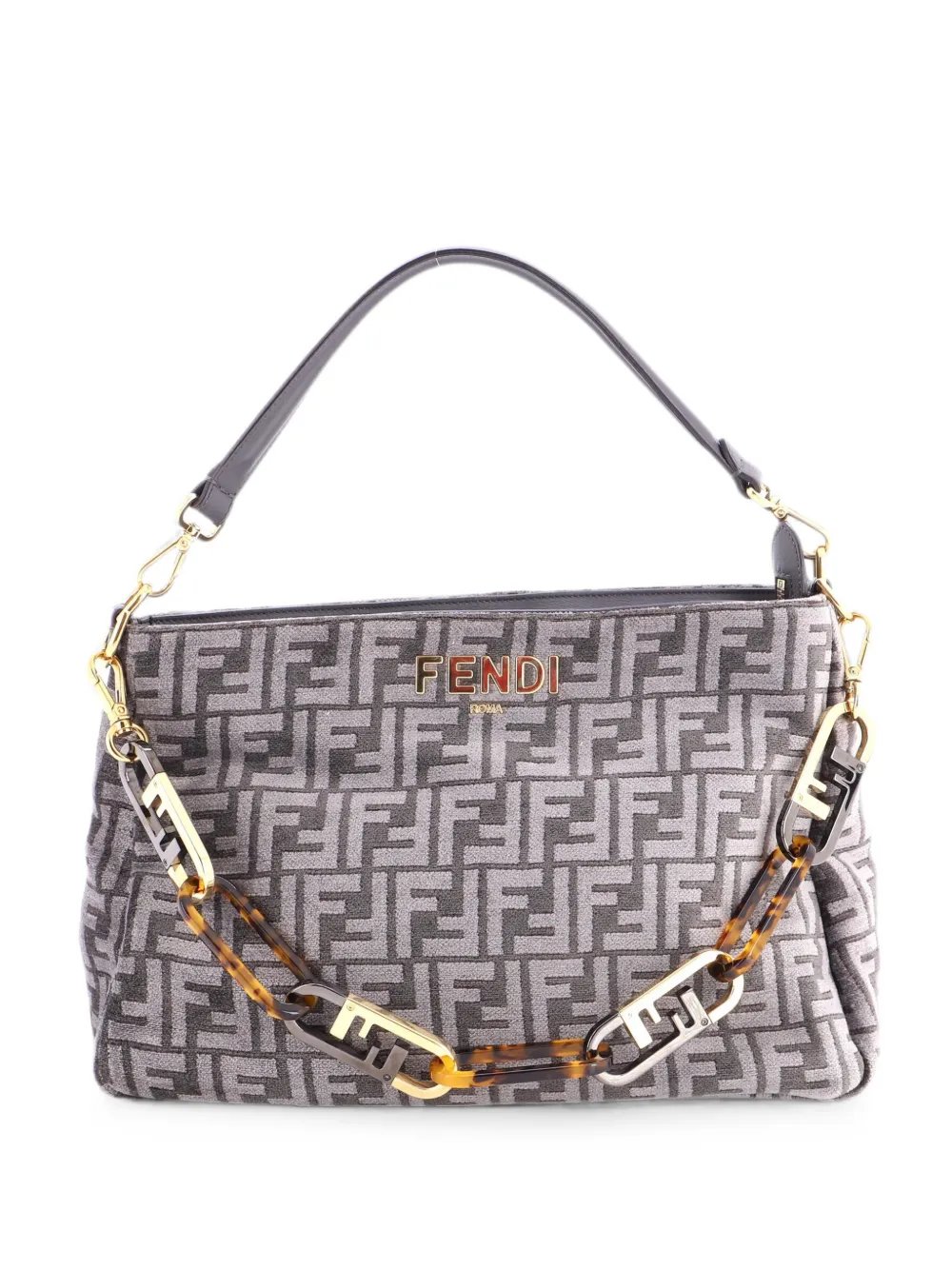 O'Lock Zip Shoulder Bag Zucca Chenille hobo bag