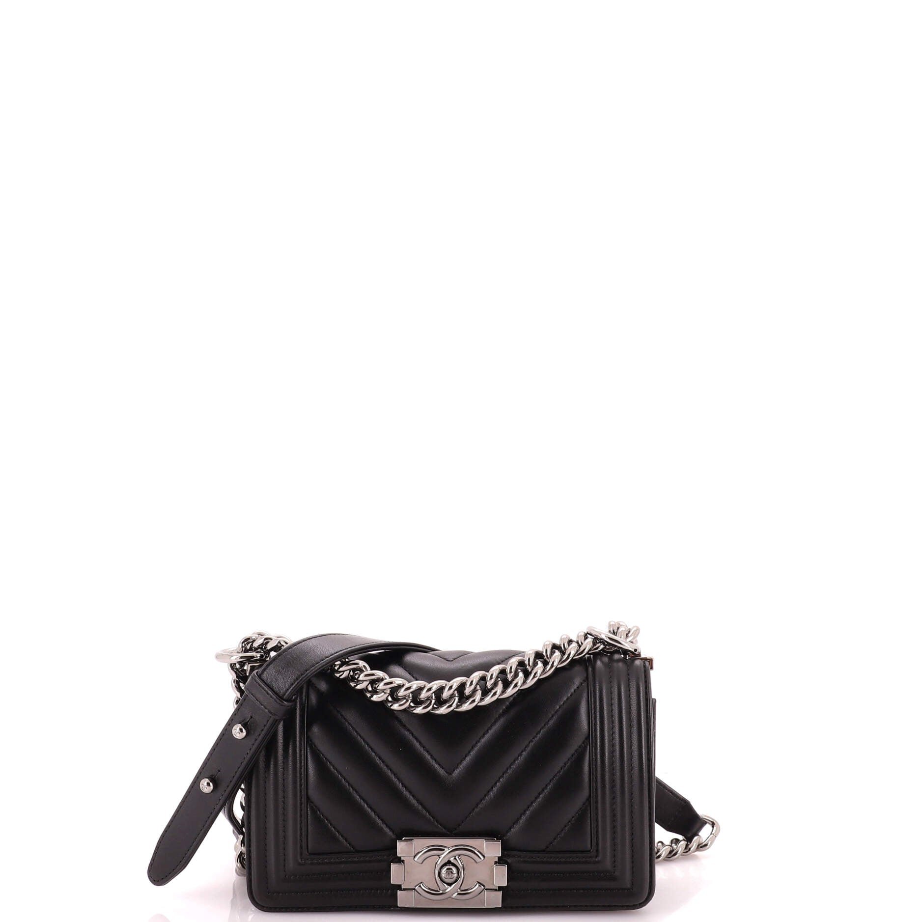Boy Flap Bag Chevron Lambskin Small