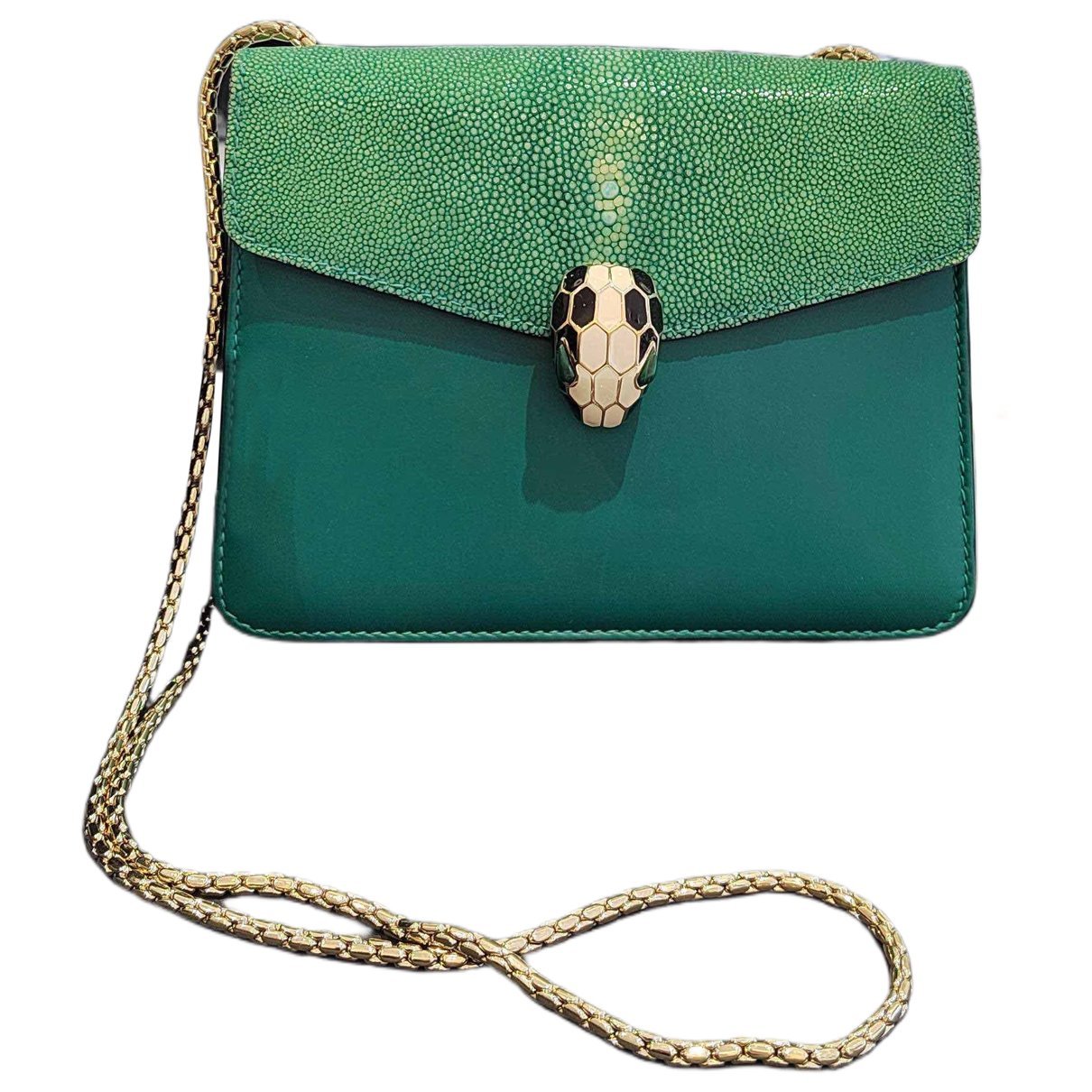 Serpenti leather handbag