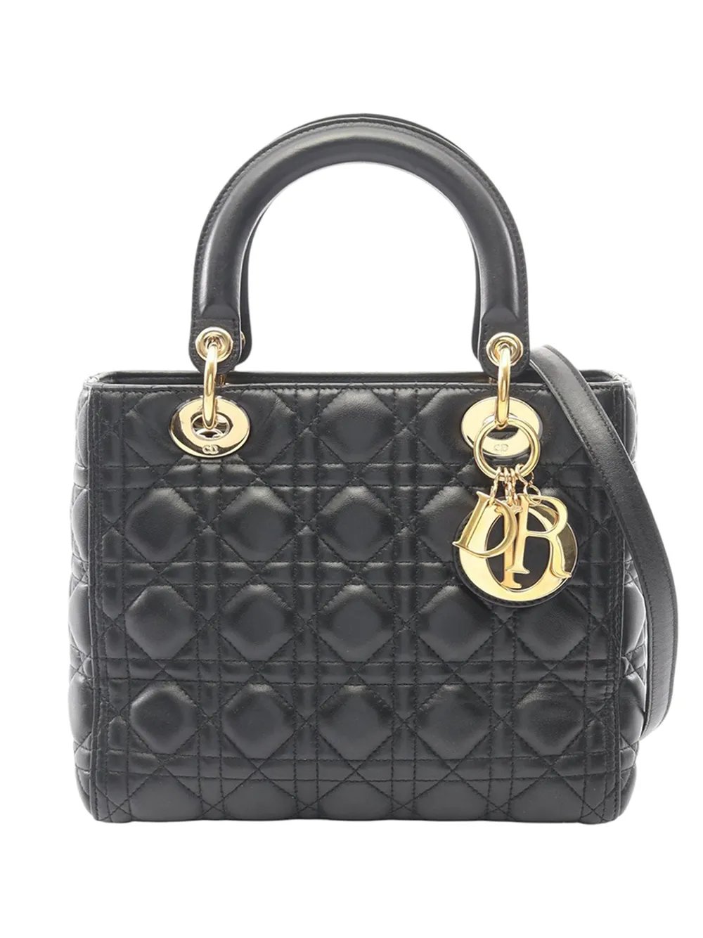 2010-2026 Medium Lambskin Cannage Lady Dior satchel