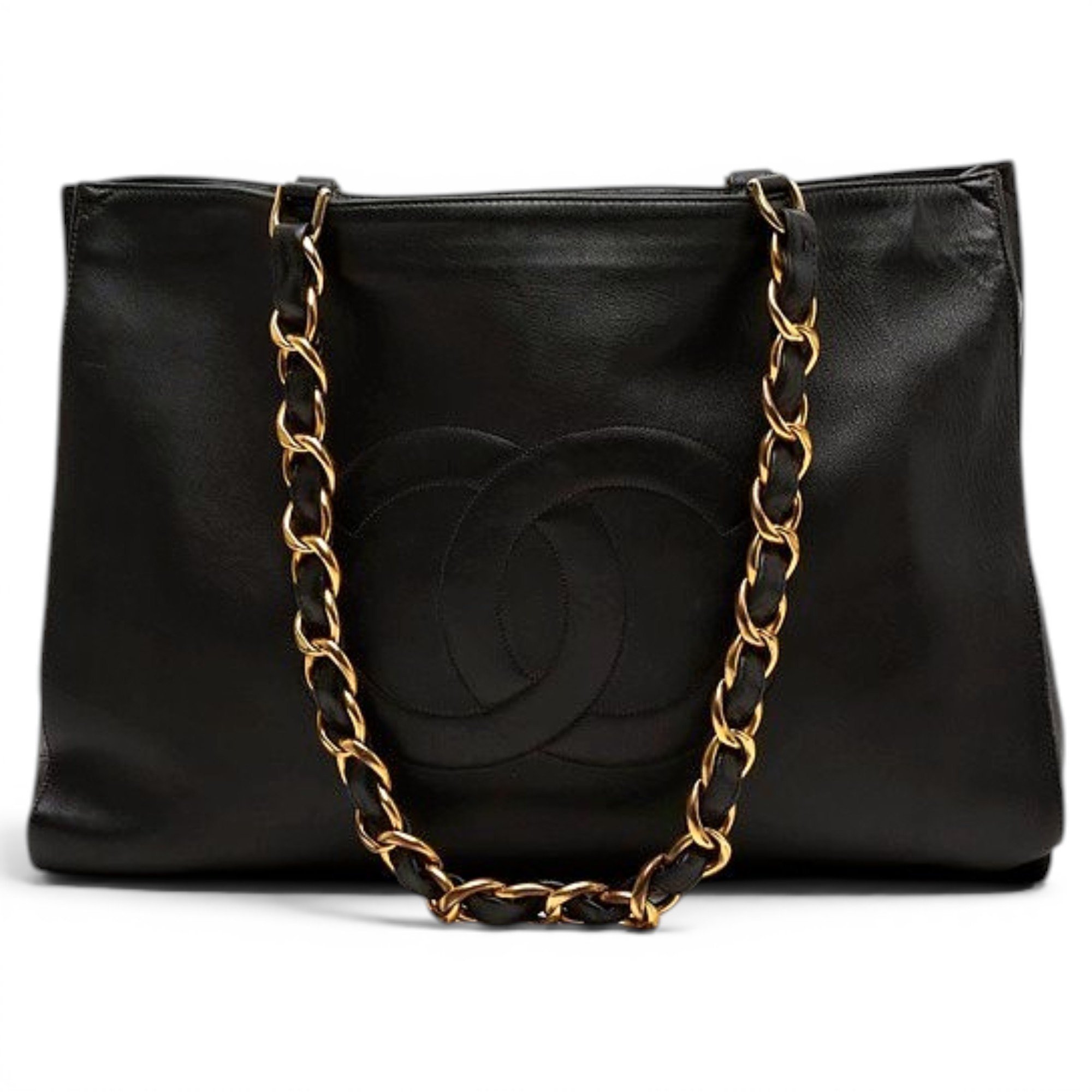 Vintage CC Chain leather tote
