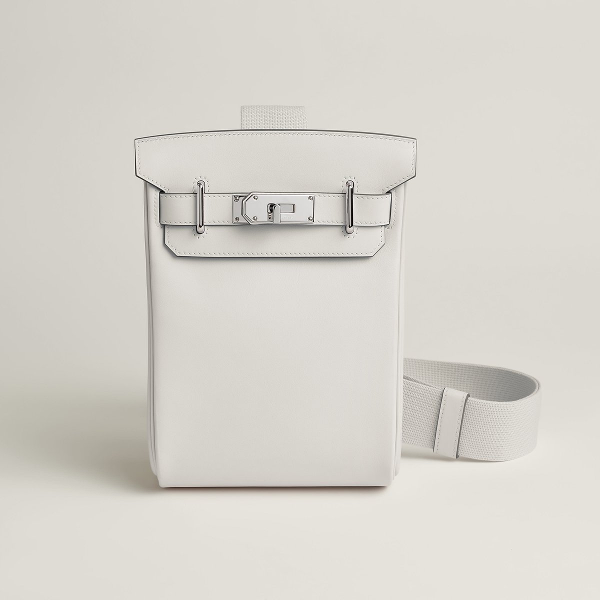 Hermès HAC à Dos in Gris Pâle