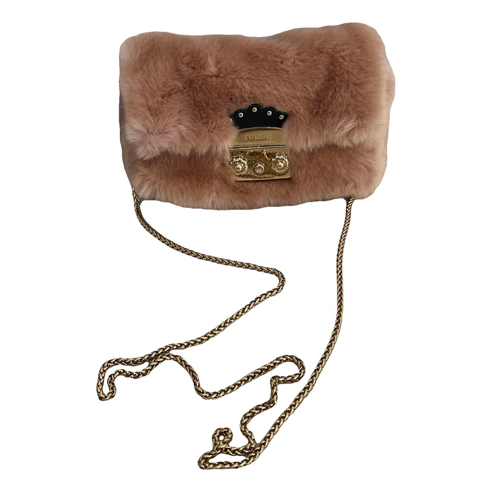 Furla Metropolis faux fur crossbody bag