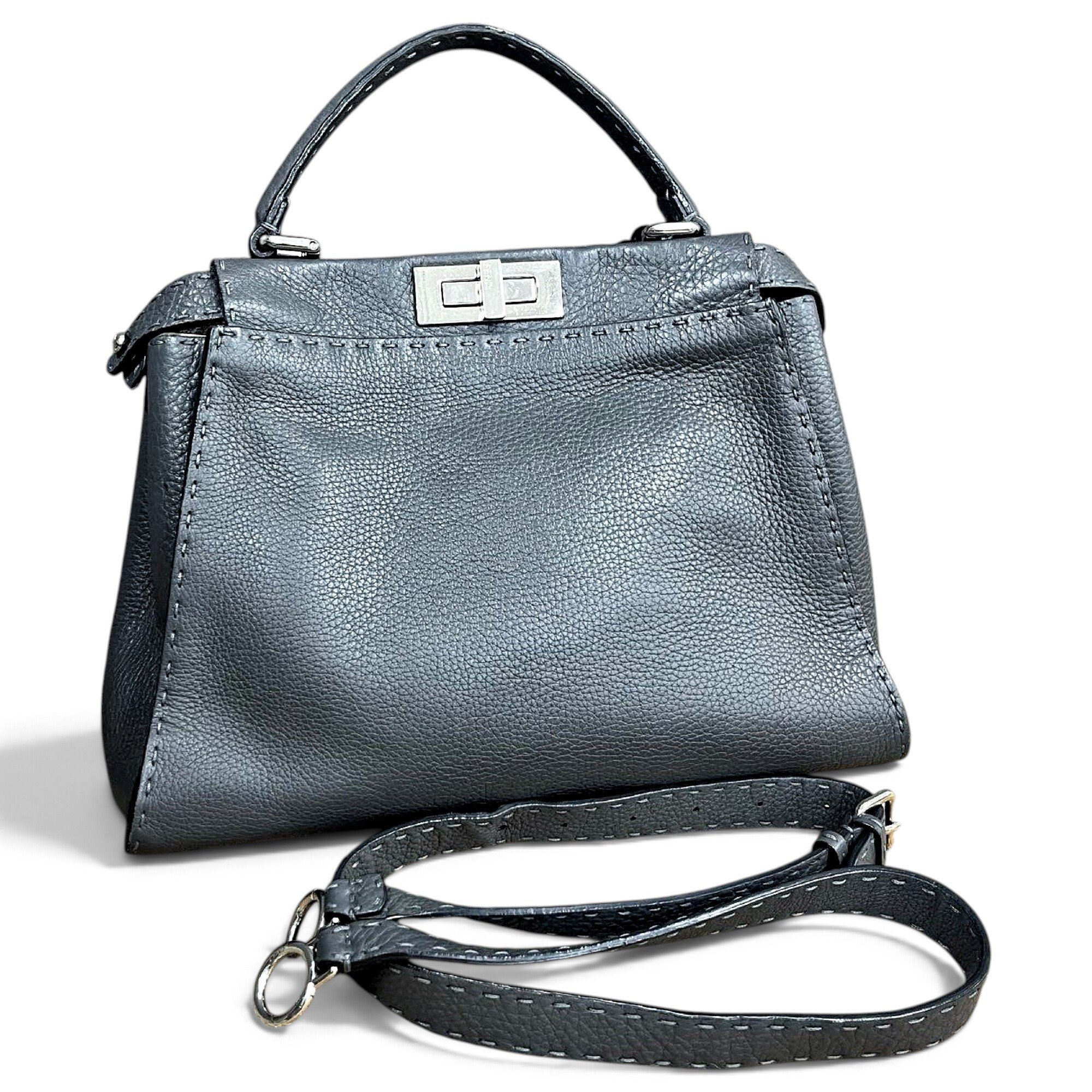 Peekaboo leather handbag