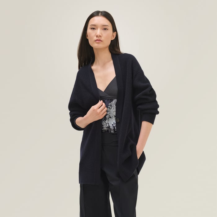 Bleu Noir Long Cardigan