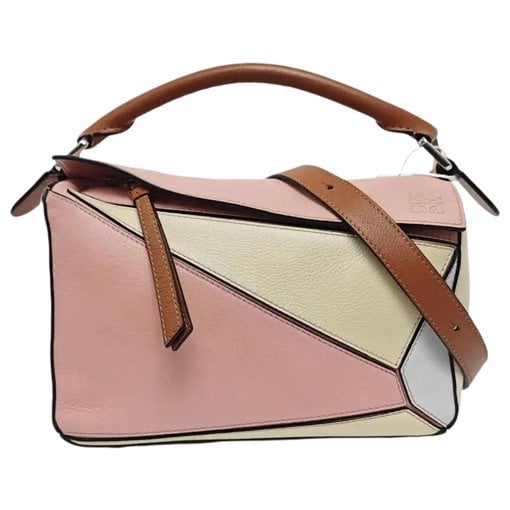Puzzle leather handbag