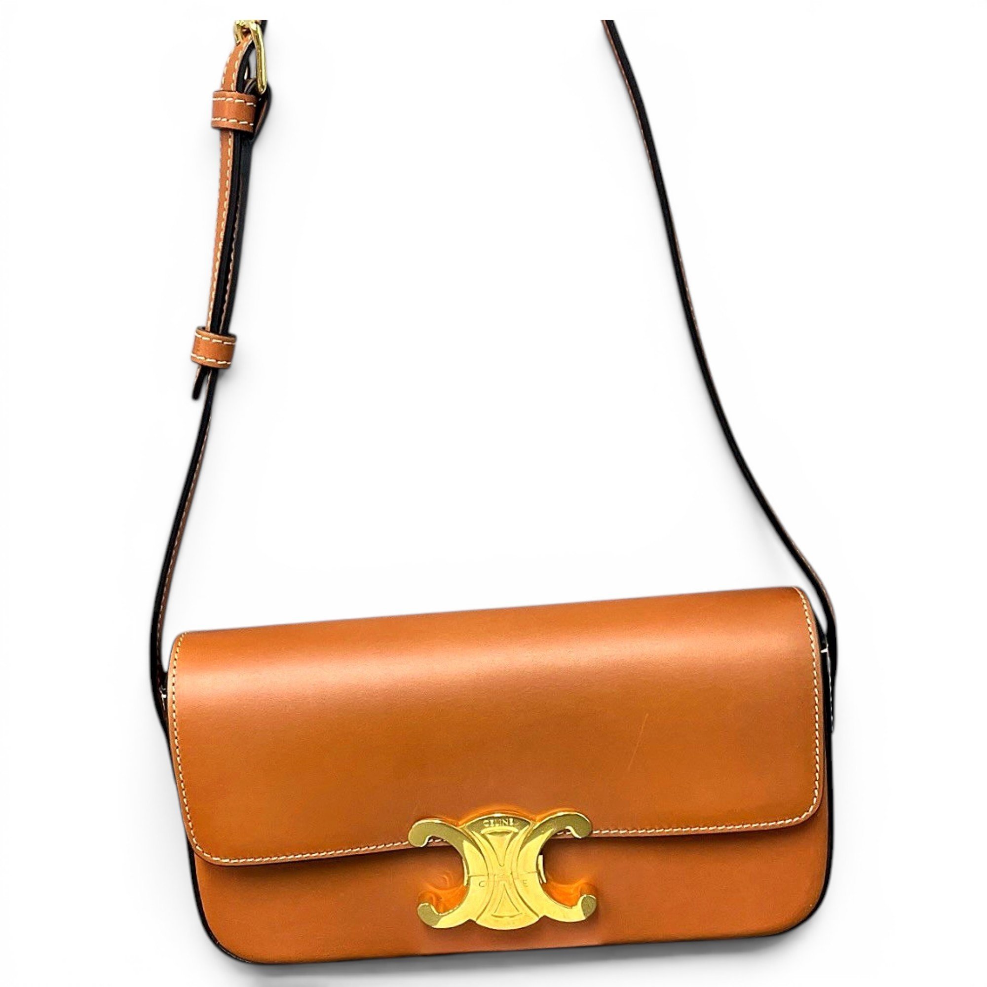 Triomphe Long leather handbag