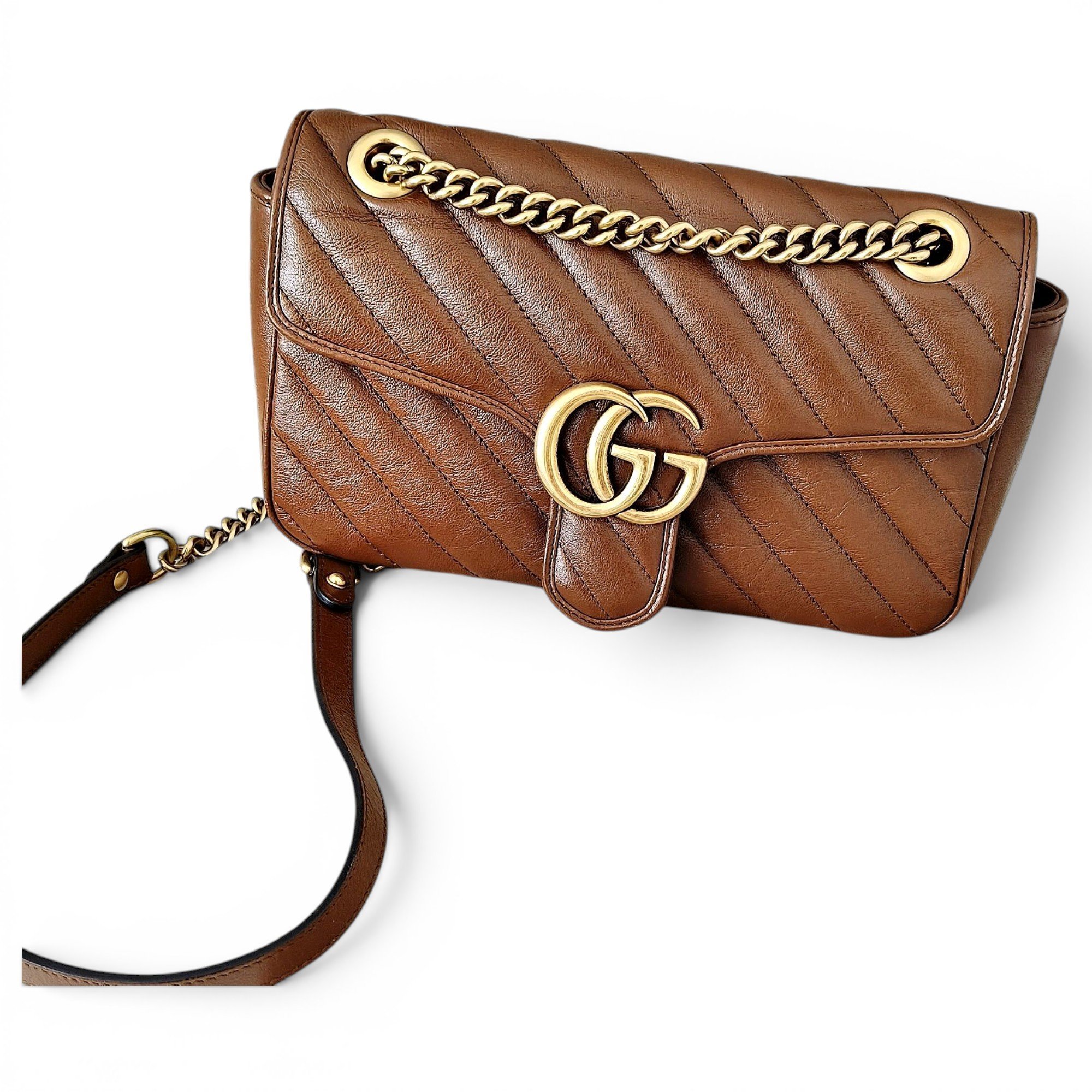 GG Marmont Flap leather crossbody bag