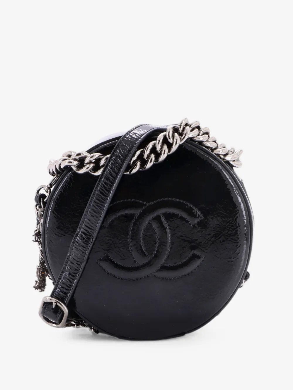 Round as Earth Patent crossbody bag