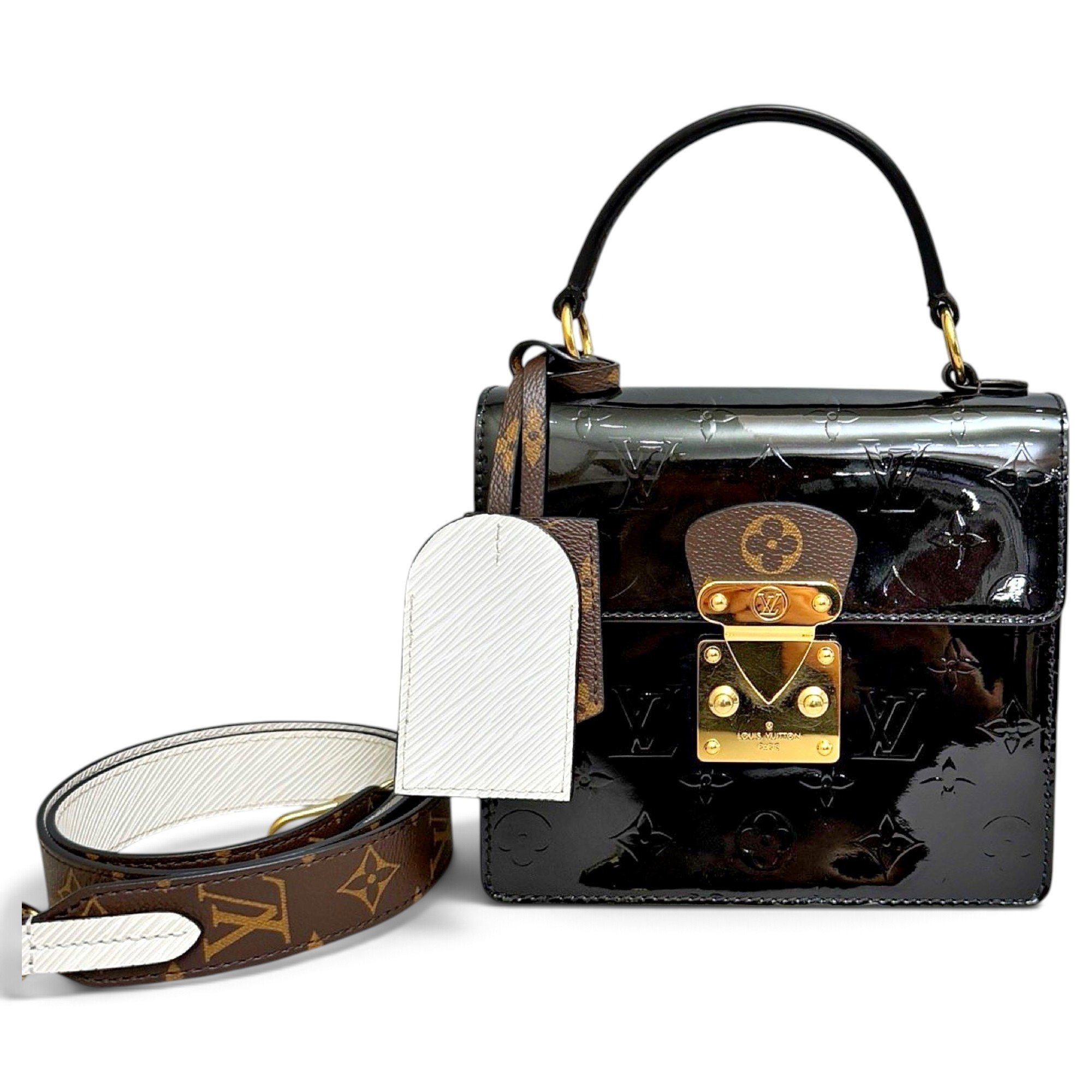 Spring street patent leather handbag
